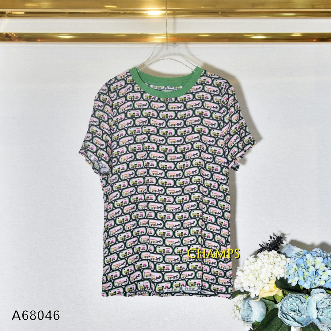 ÁO LỤA XANH HOA VĂN 68046