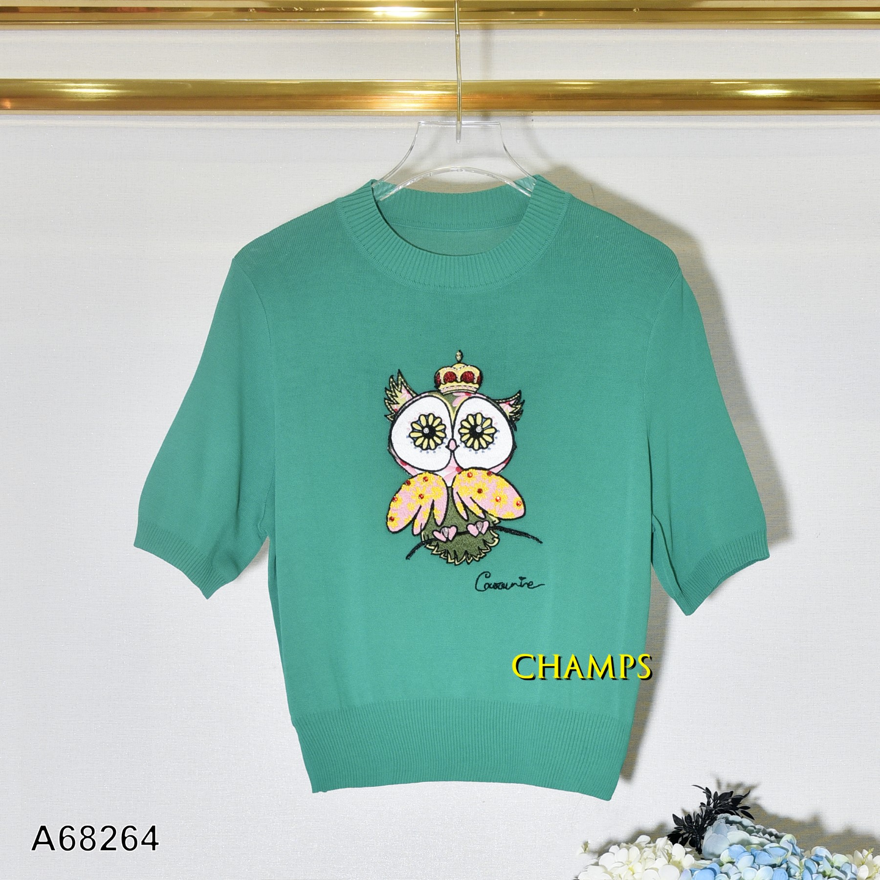 ÁO LEN XANH HÌNH CÚ 68264