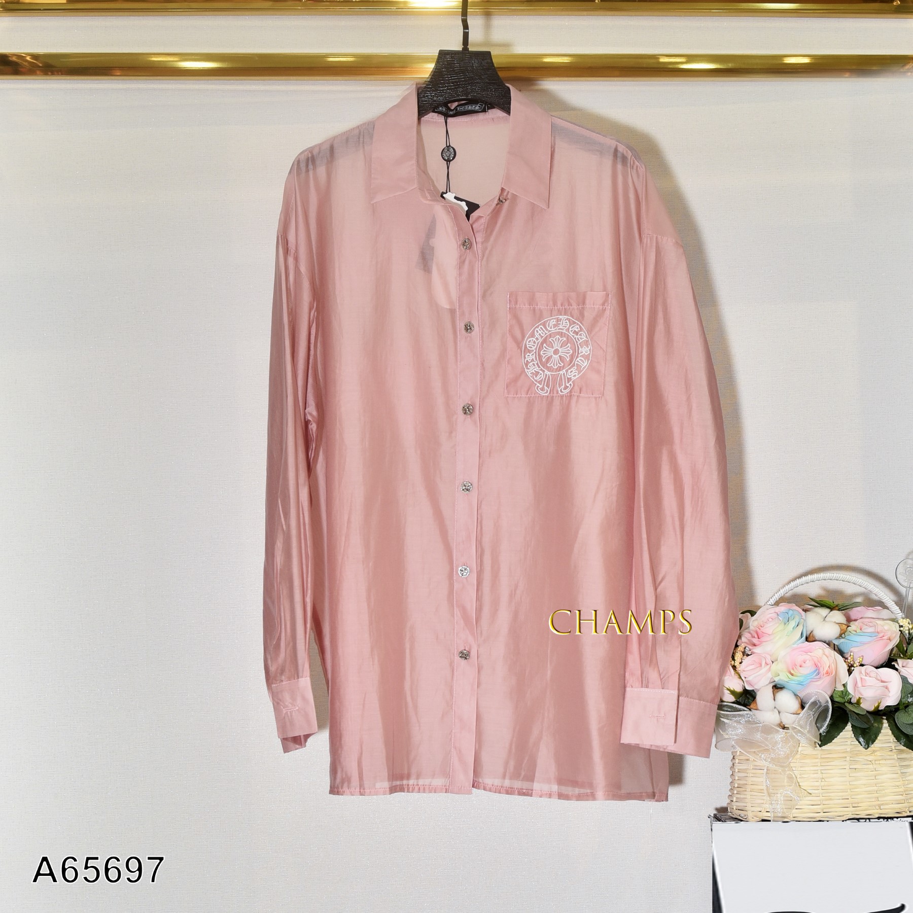 ÁO SƠ MI HỒNG HÌNH 65697