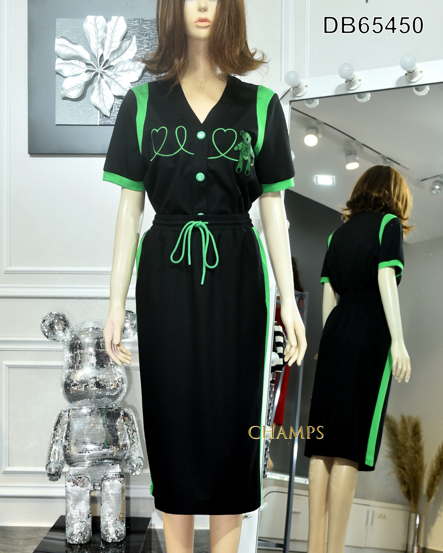 BỘ THUN ĐEN GẤU 65450