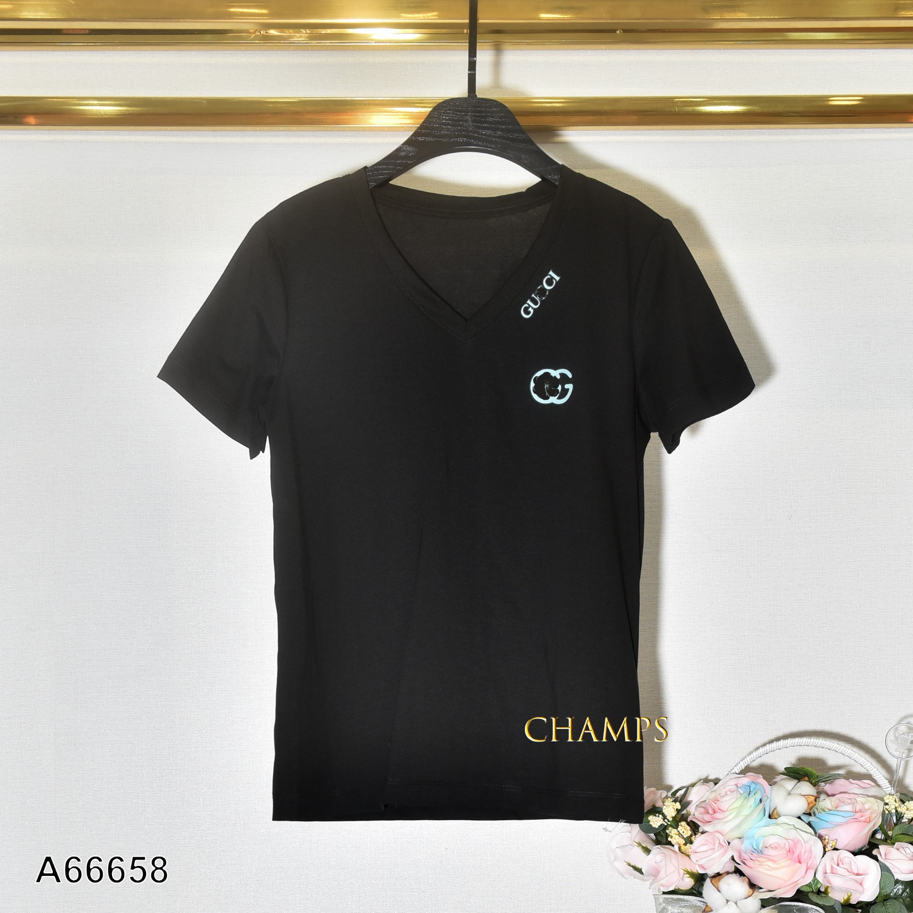 ÁO THUN ĐEN TIM GUCCI 66658