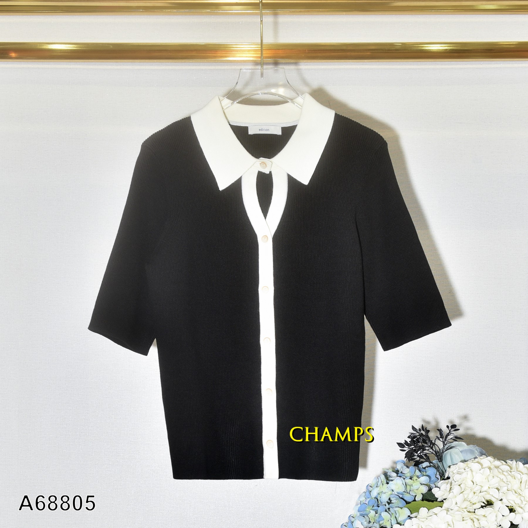 ÁO LEN ĐEN PHỐI TRẮNG 68805