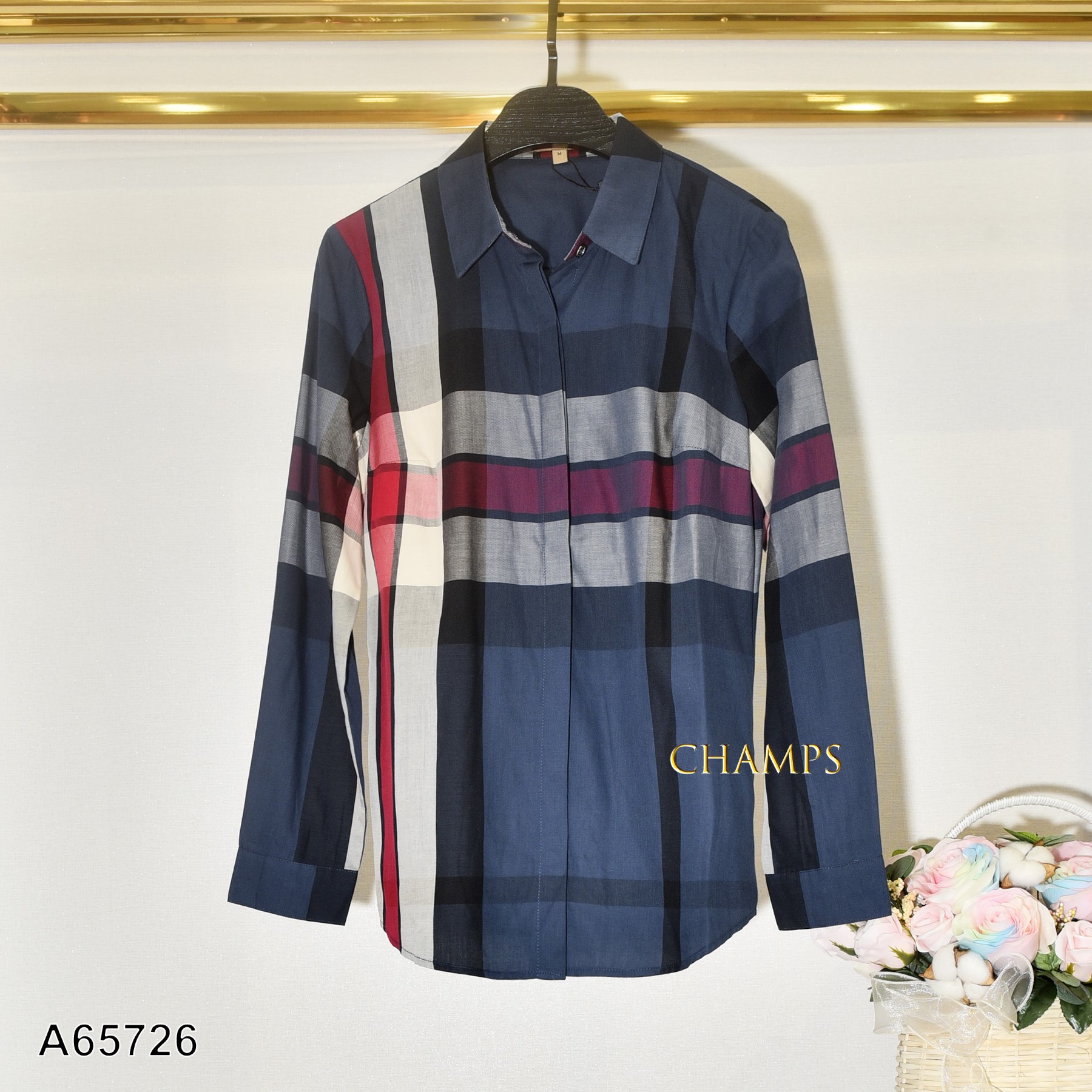 ÁO SƠ MI XANH ĐEN BBR 65726