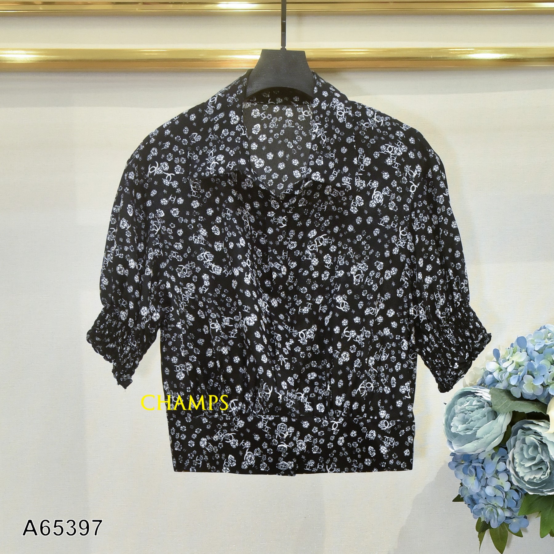 ÁO LỤA ĐEN CHANLE 65397