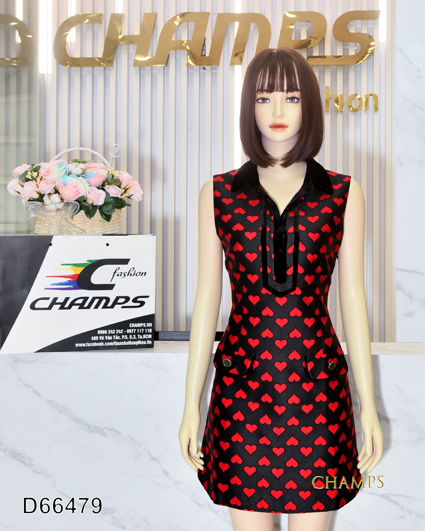 ĐẦM ĐEN TIM ĐỎ 66479