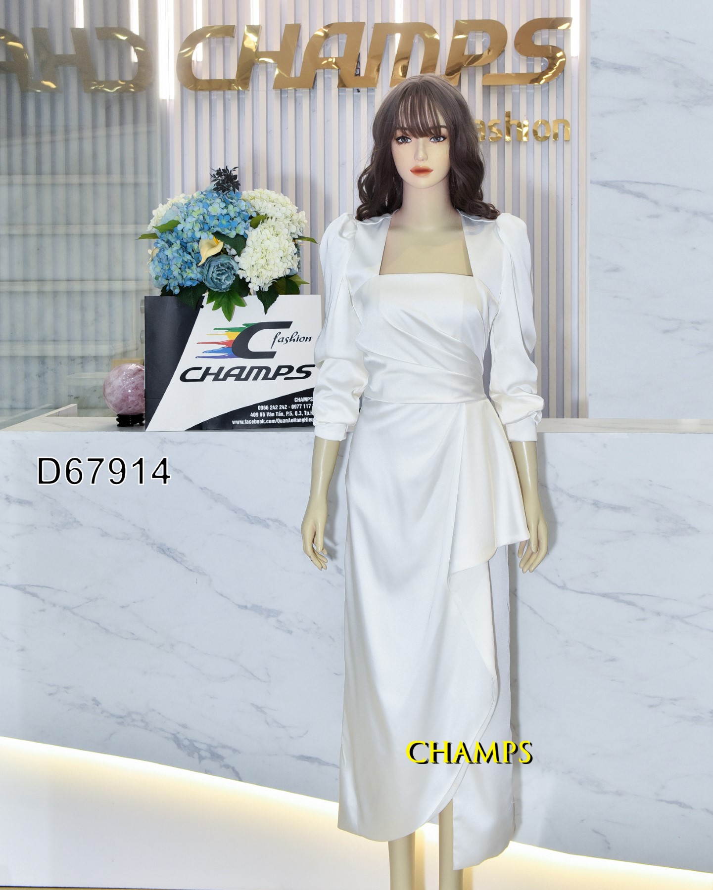 ĐẦM LỤA TRẮNG DÀI DẠ HỘI 67914