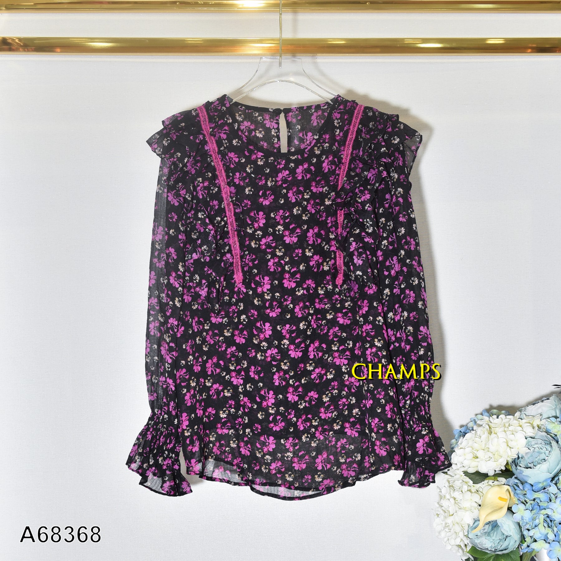 ÁO LỤA HOA TÍM 68368