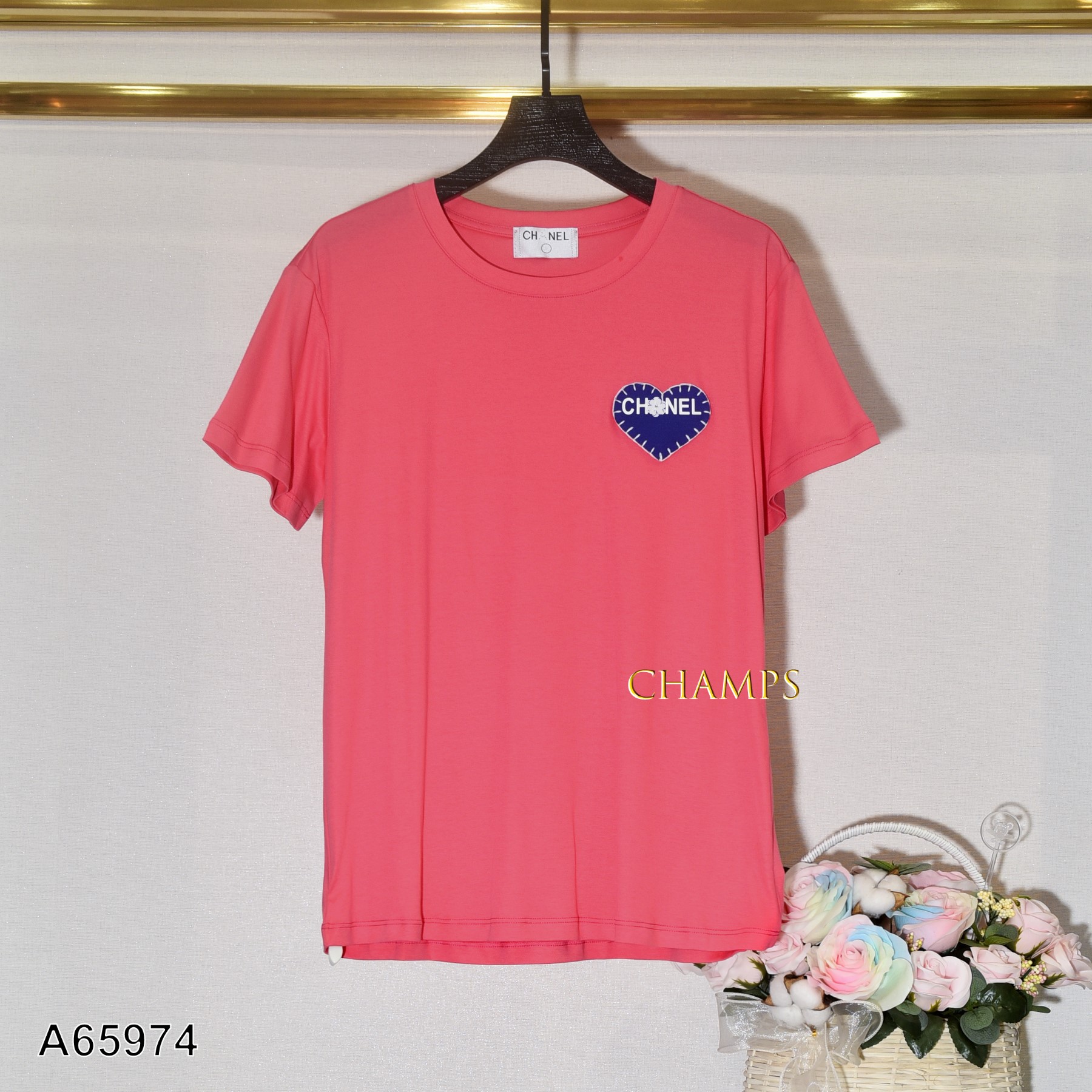 ÁO THUN HỒNG LOGO CHANLE XANH 65974