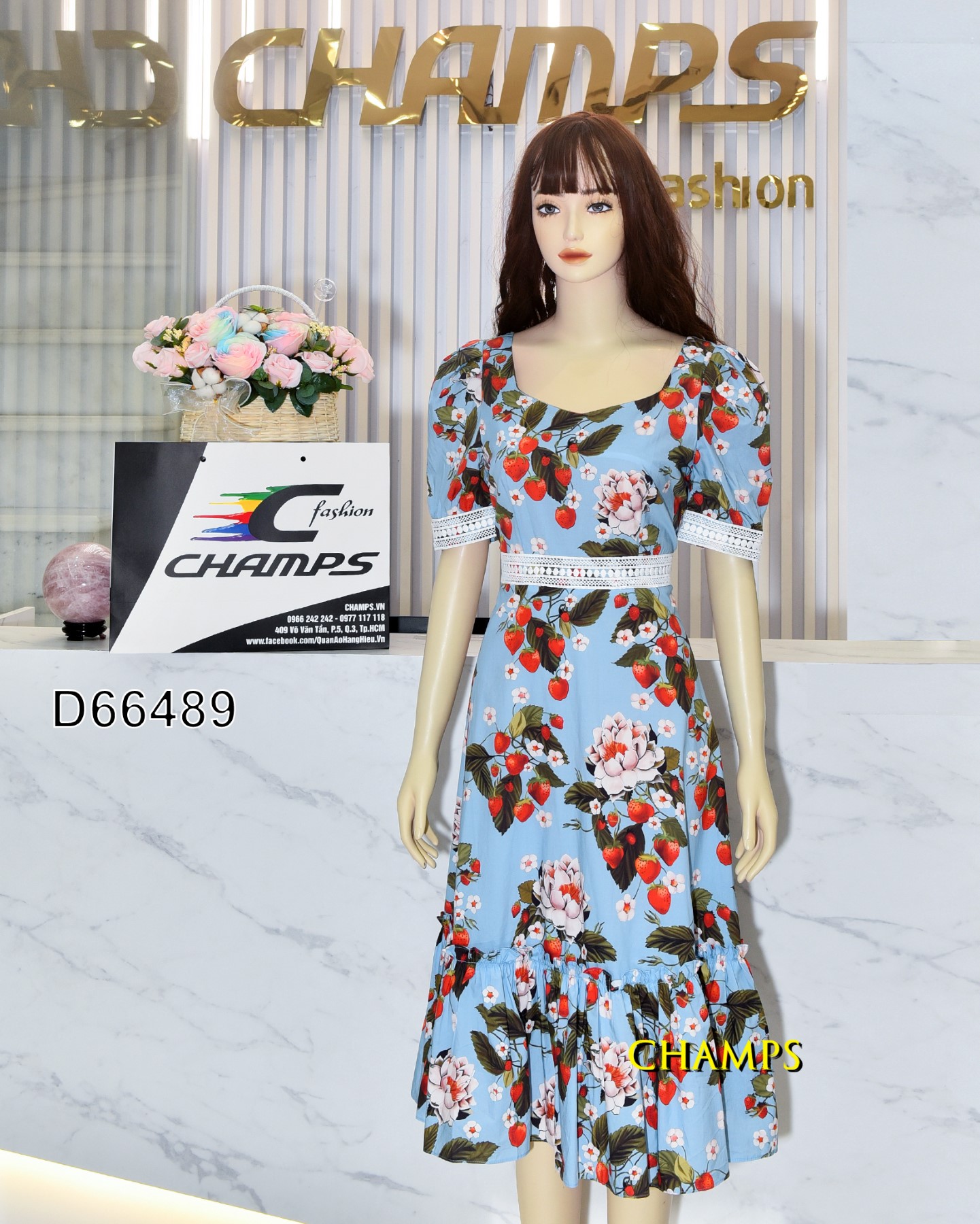 ĐẦM XANH HÌNH QUẢ DÂU 66489