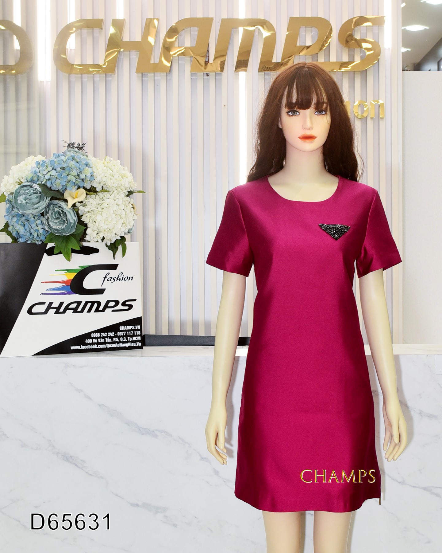 ĐẦM SUÔN HỒNG PRADA 65631