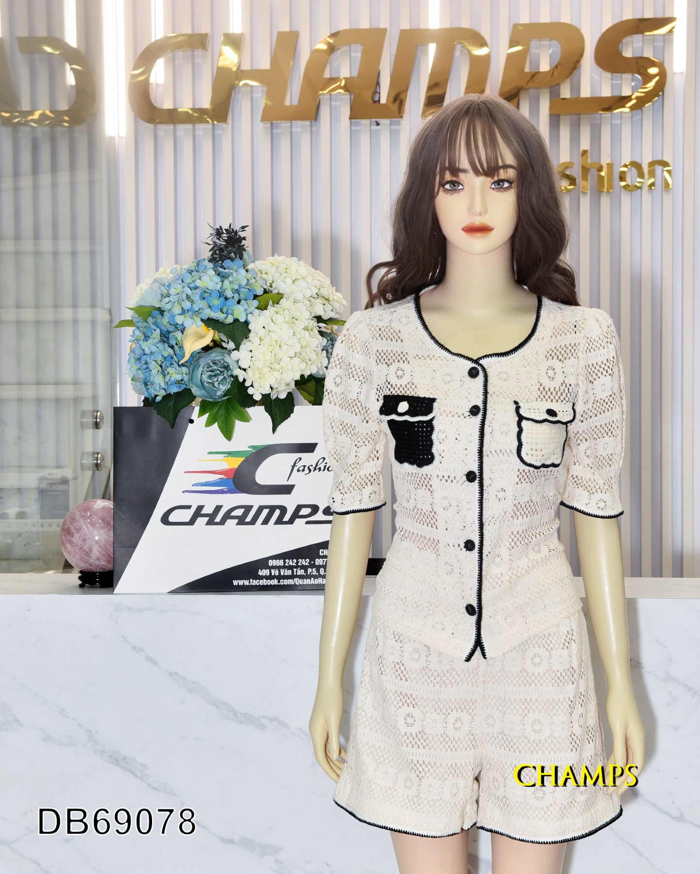 BỘ SHORT KEM REN 69078