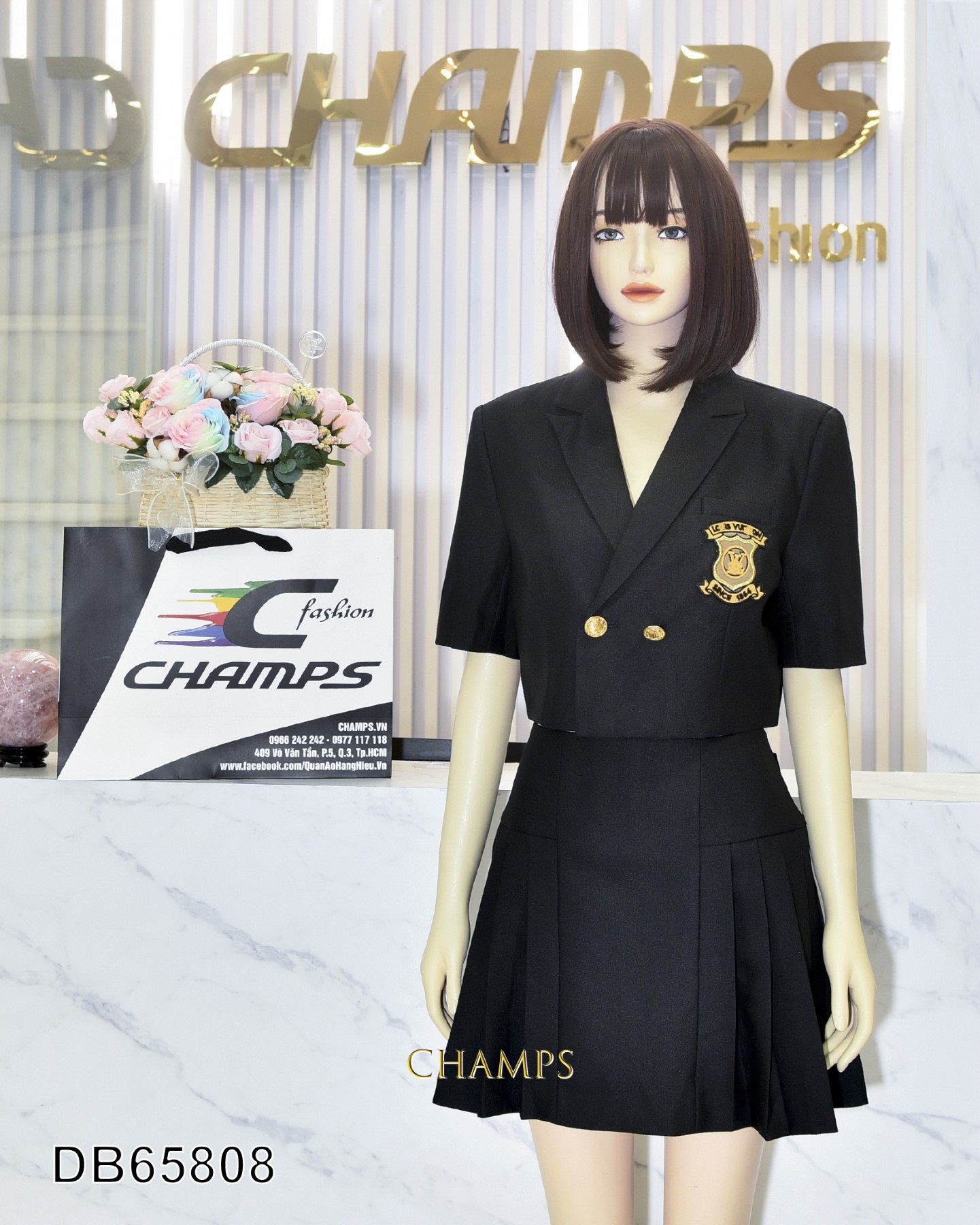 BỘ VEST ĐEN LV +CV 65808