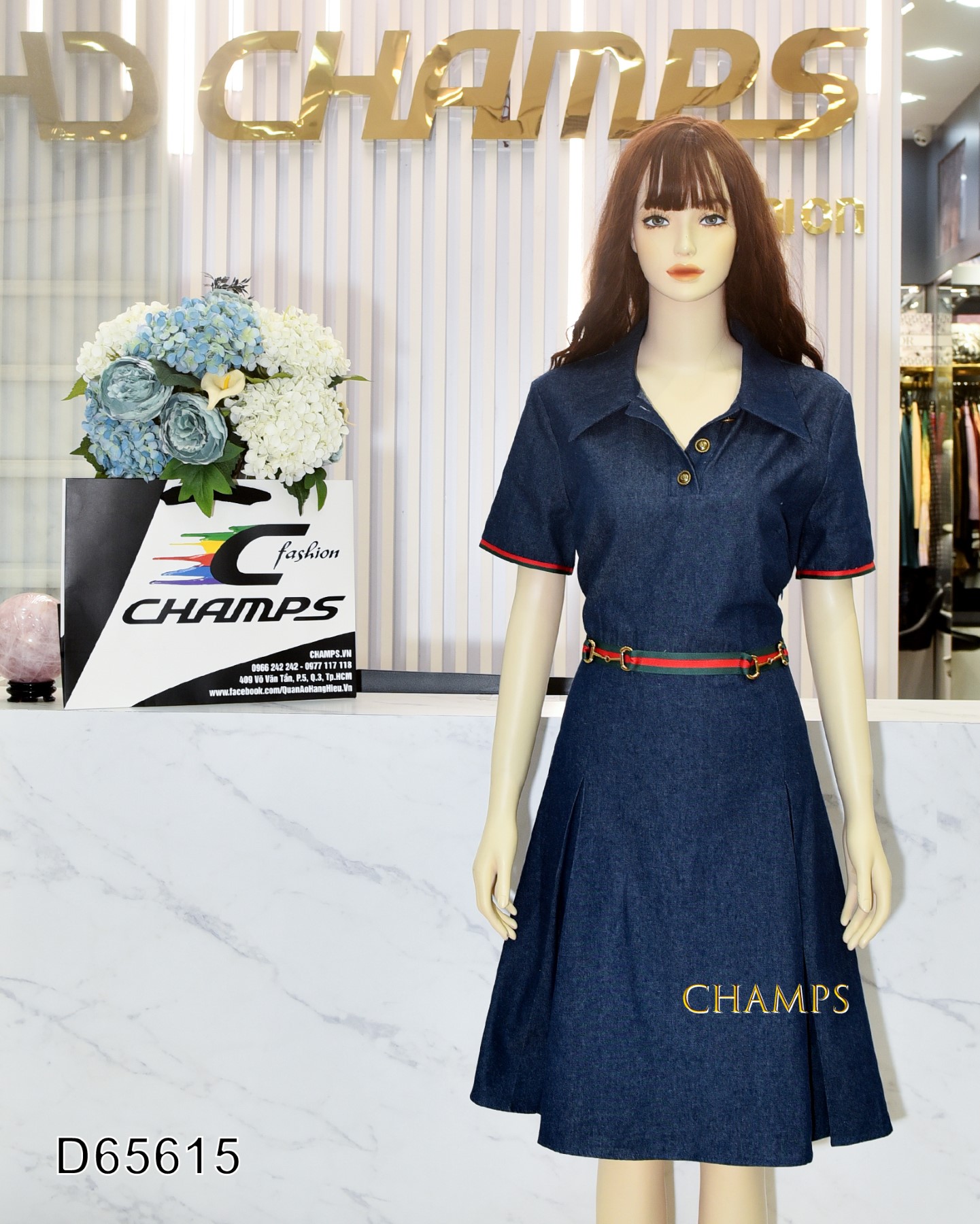 ĐẦM JEAN XANH MỀM GCUCI 65615