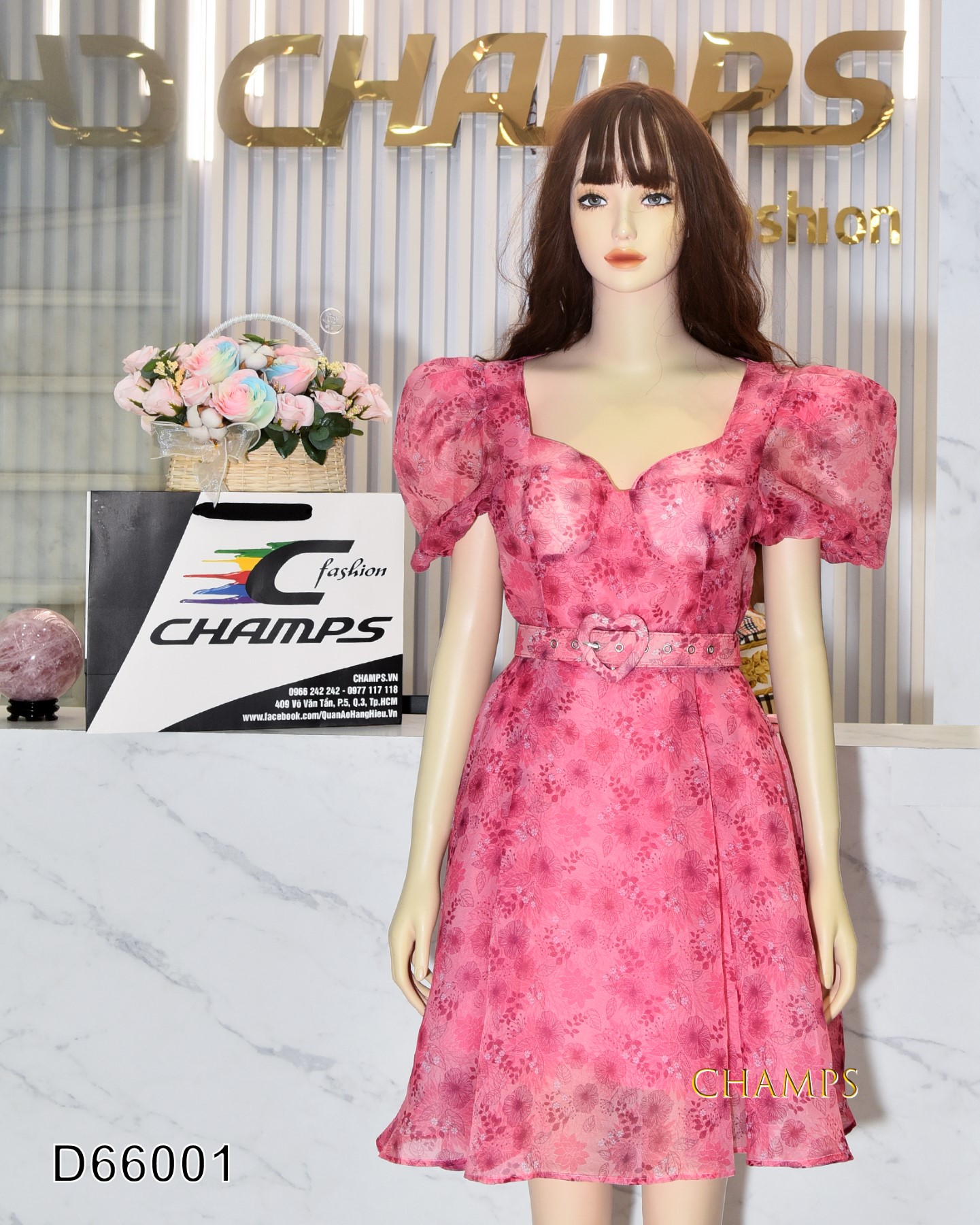 ĐẦM TƠ HOA VĂN HỒNG +DN 66001