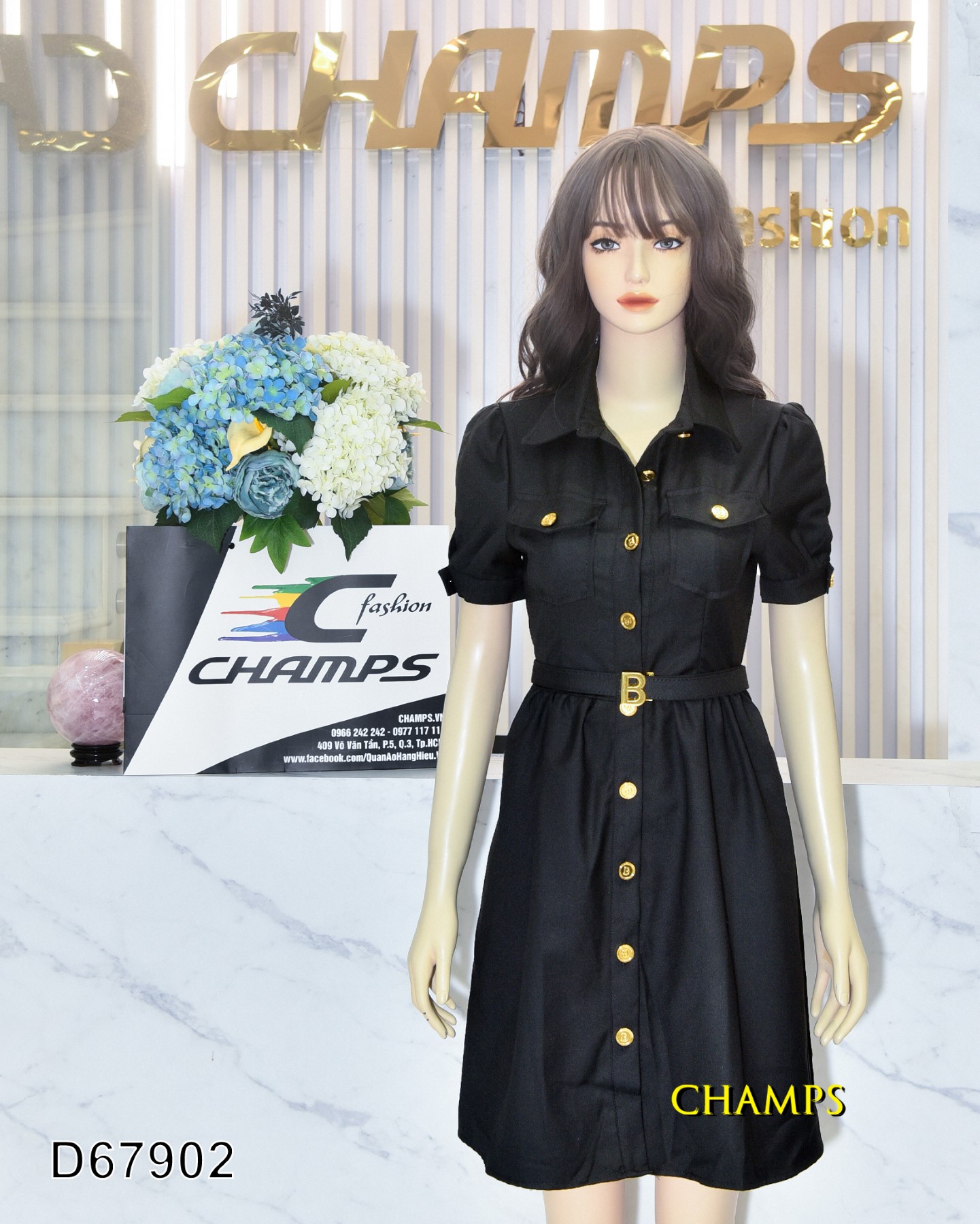 ĐẦM SƠ MI ĐEN BALAMAN +DN 67902