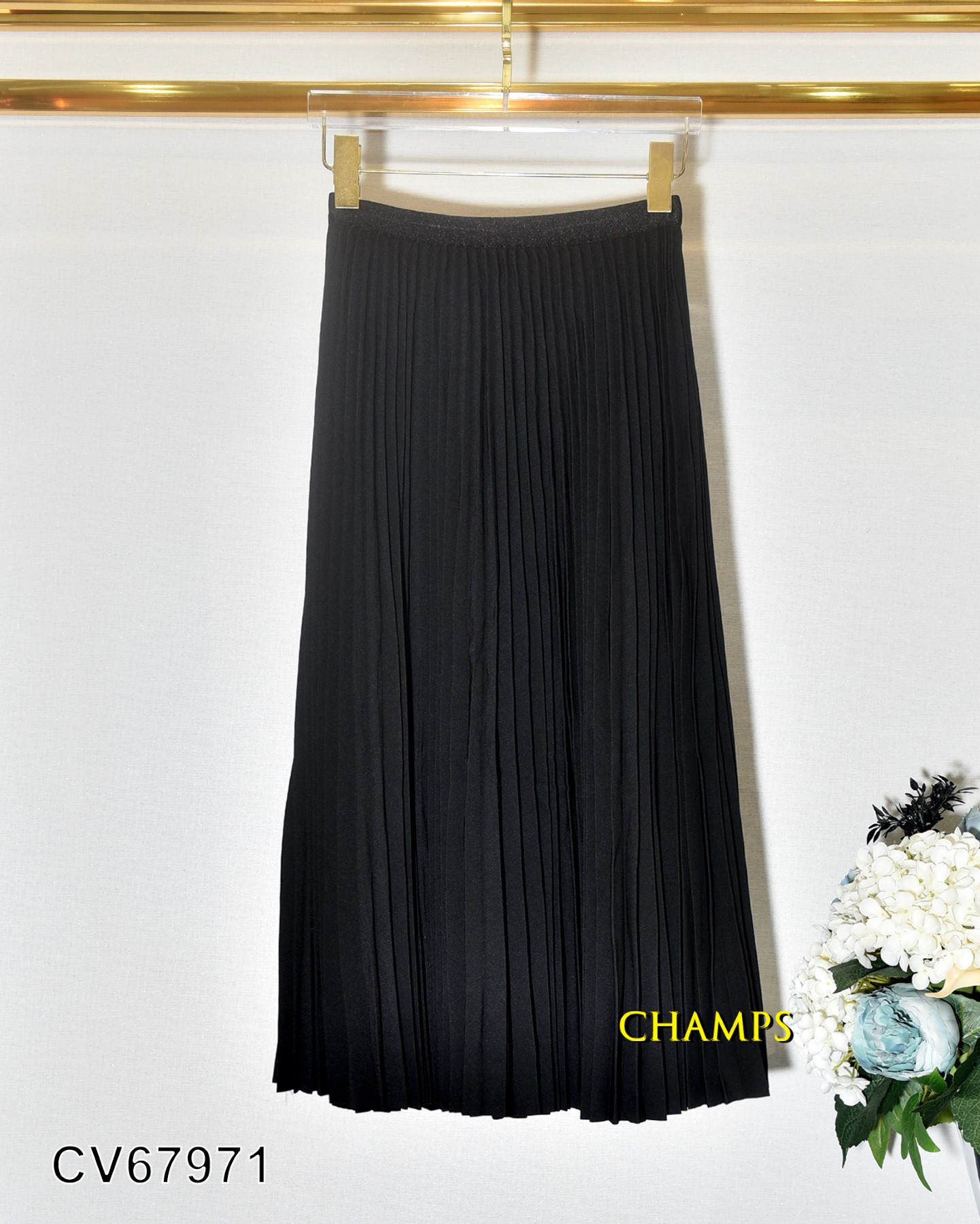 CHÂN VÁY XẾP LY ĐEN 67971