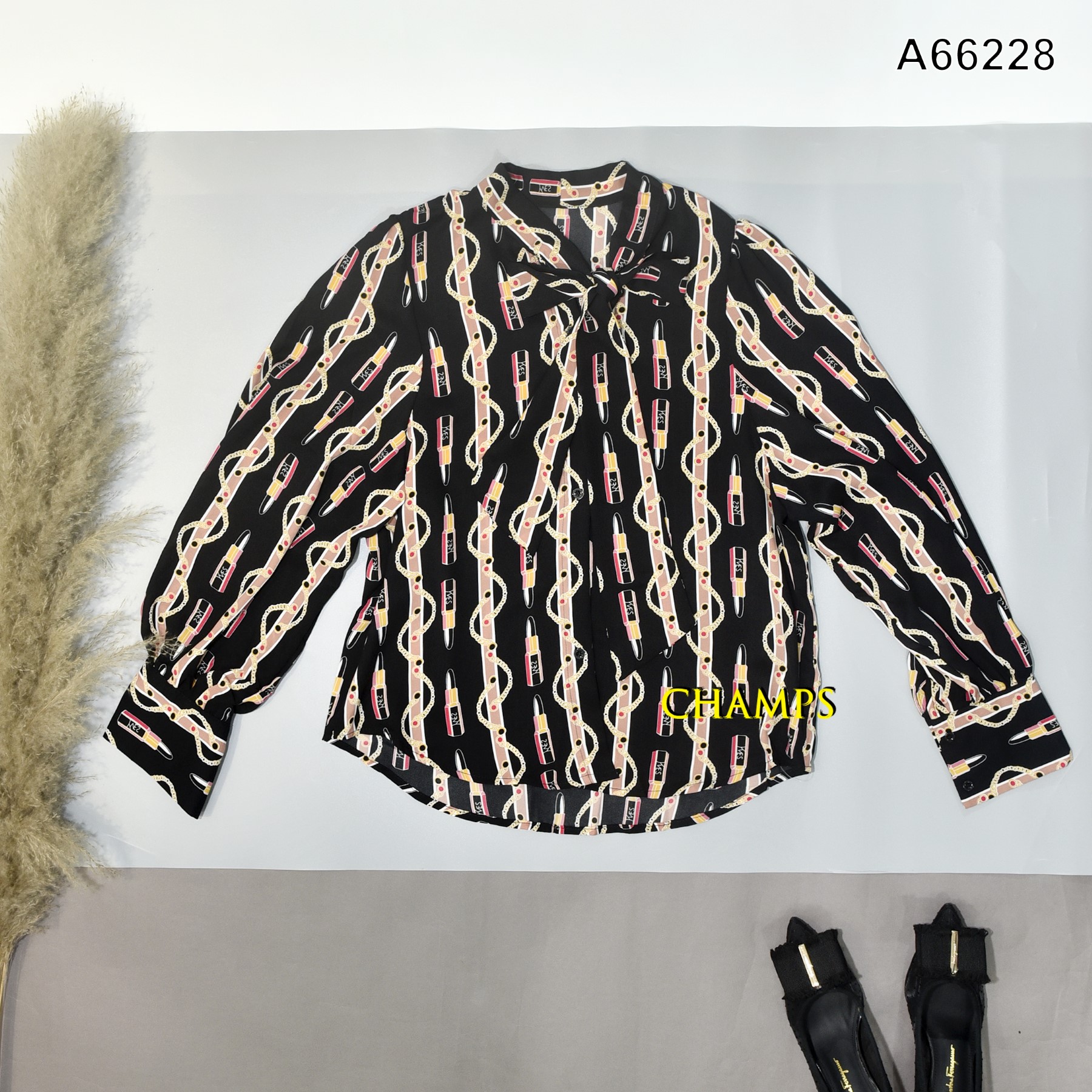 ÁO LỤA SƠ MI CÂY SON 66228