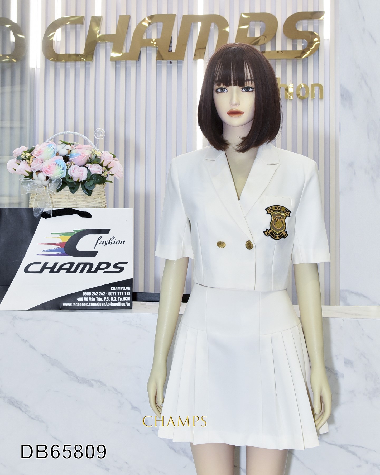 BỘ VEST TRẮNG LV +CV 65809