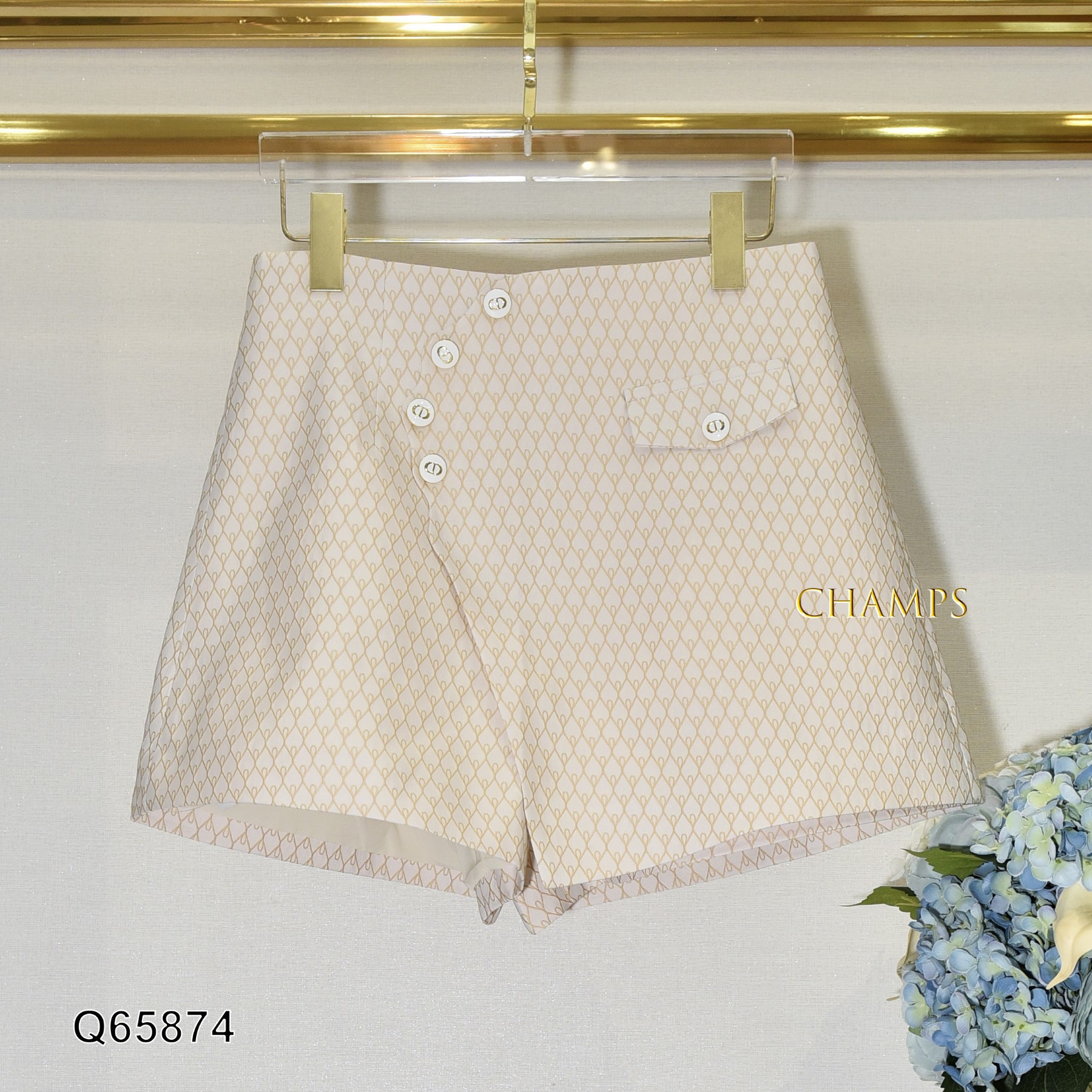 QUẦN GIẢ VÁY HOA VĂN VÀNG DIOR 65874