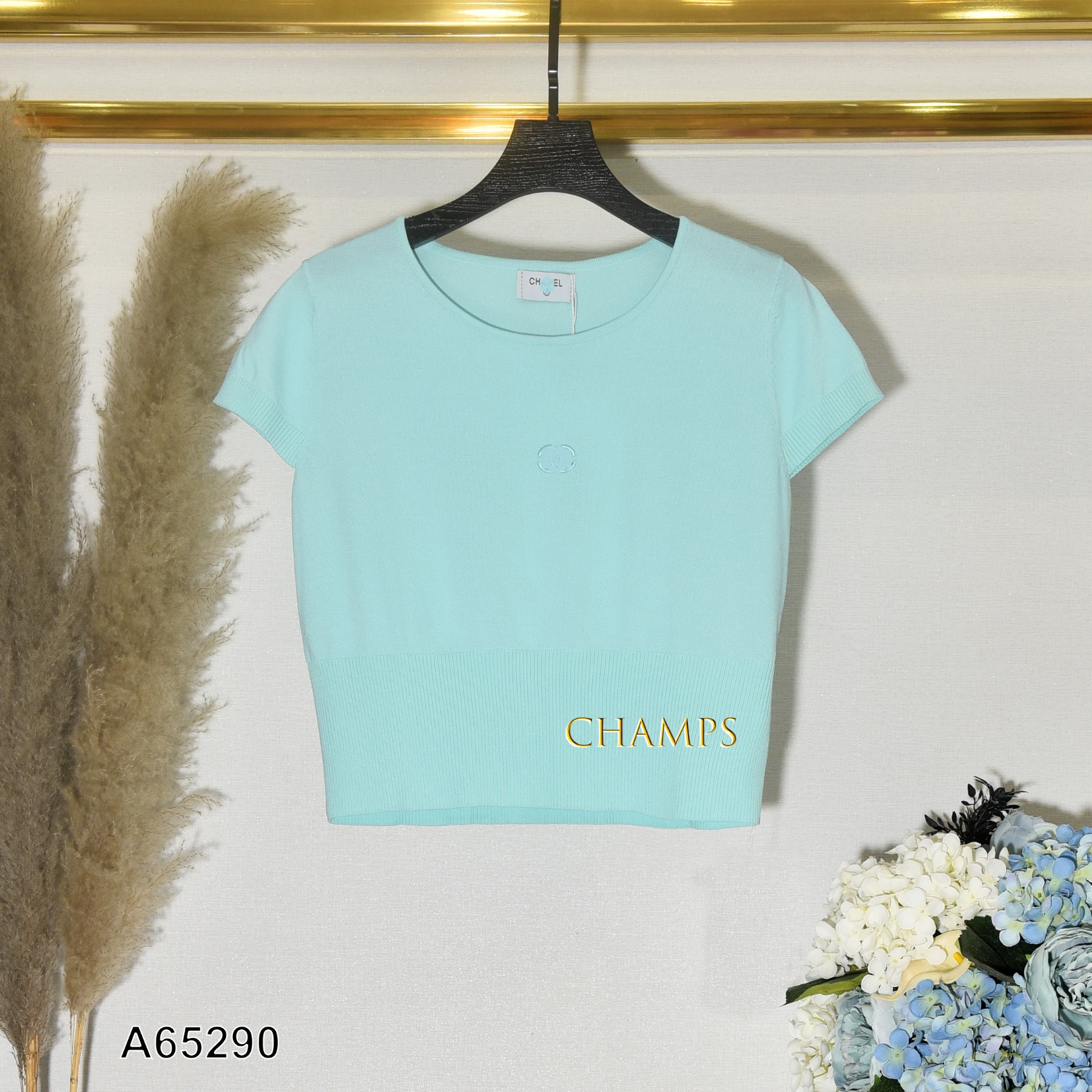 ÁO LEN CHANEL LỬNG XANH 65290