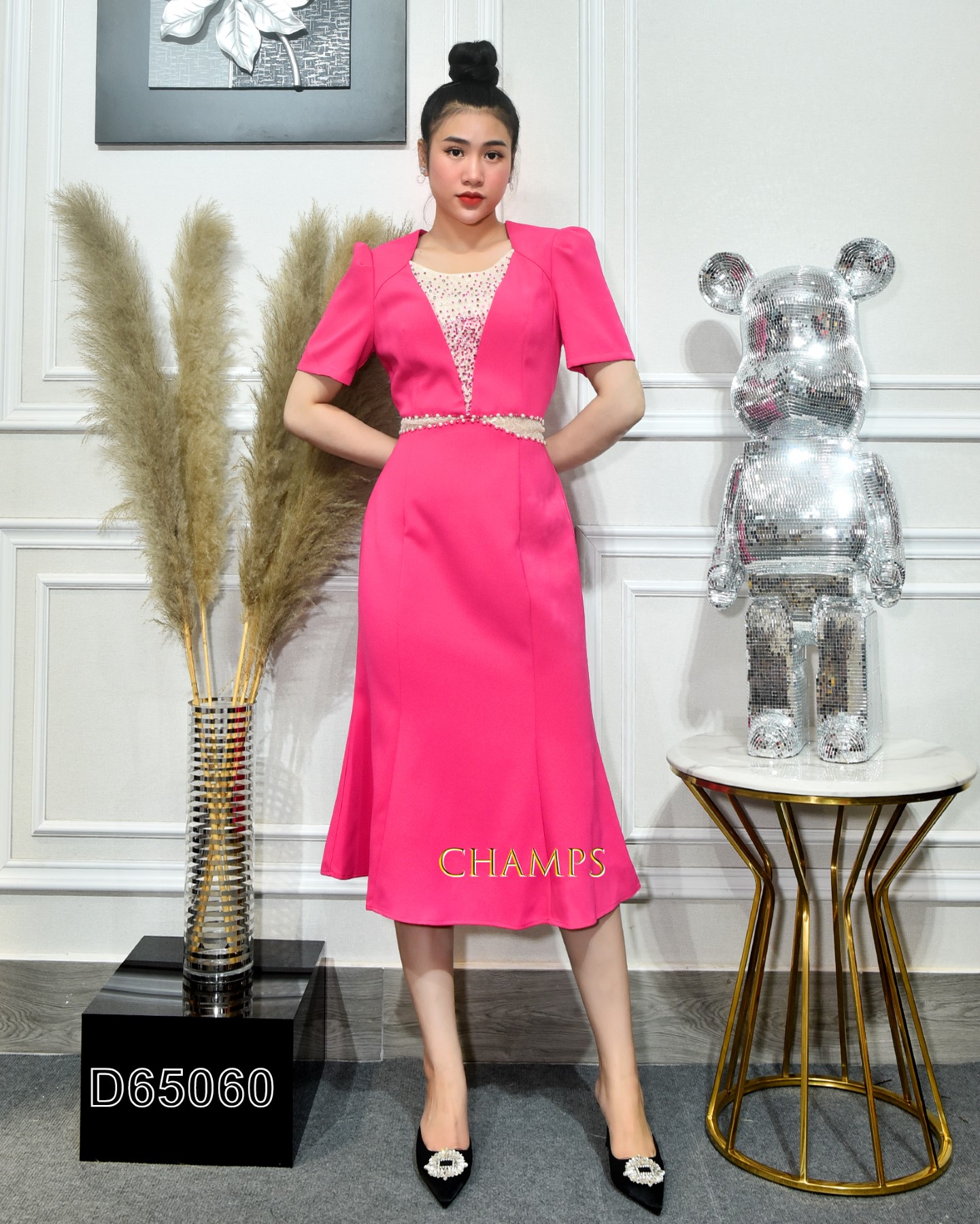 ĐẦM ZALEX HỒNG ĐUÔI CÁ DÀI 65060