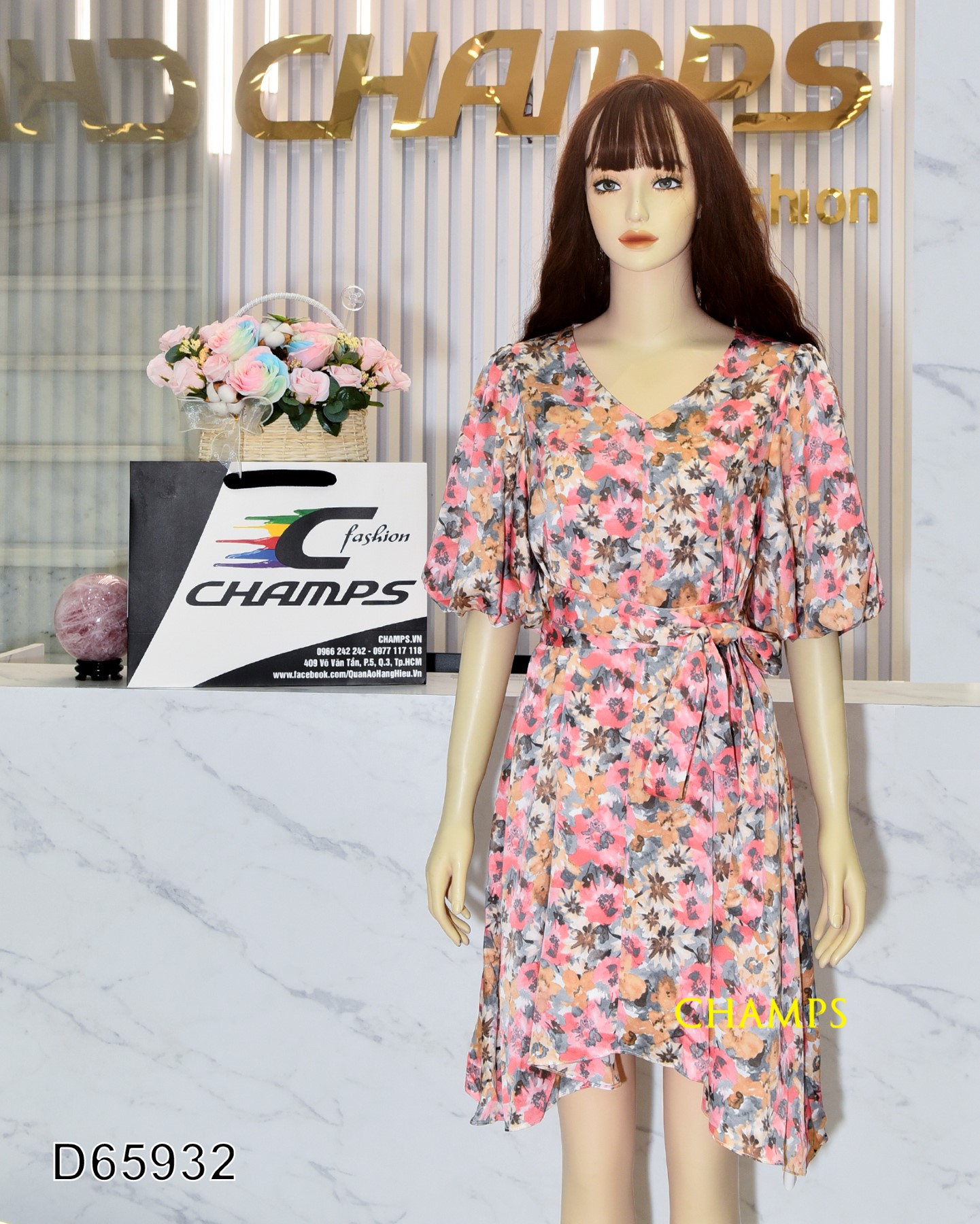 ĐẦM LỤA HOA HỒNG 65932