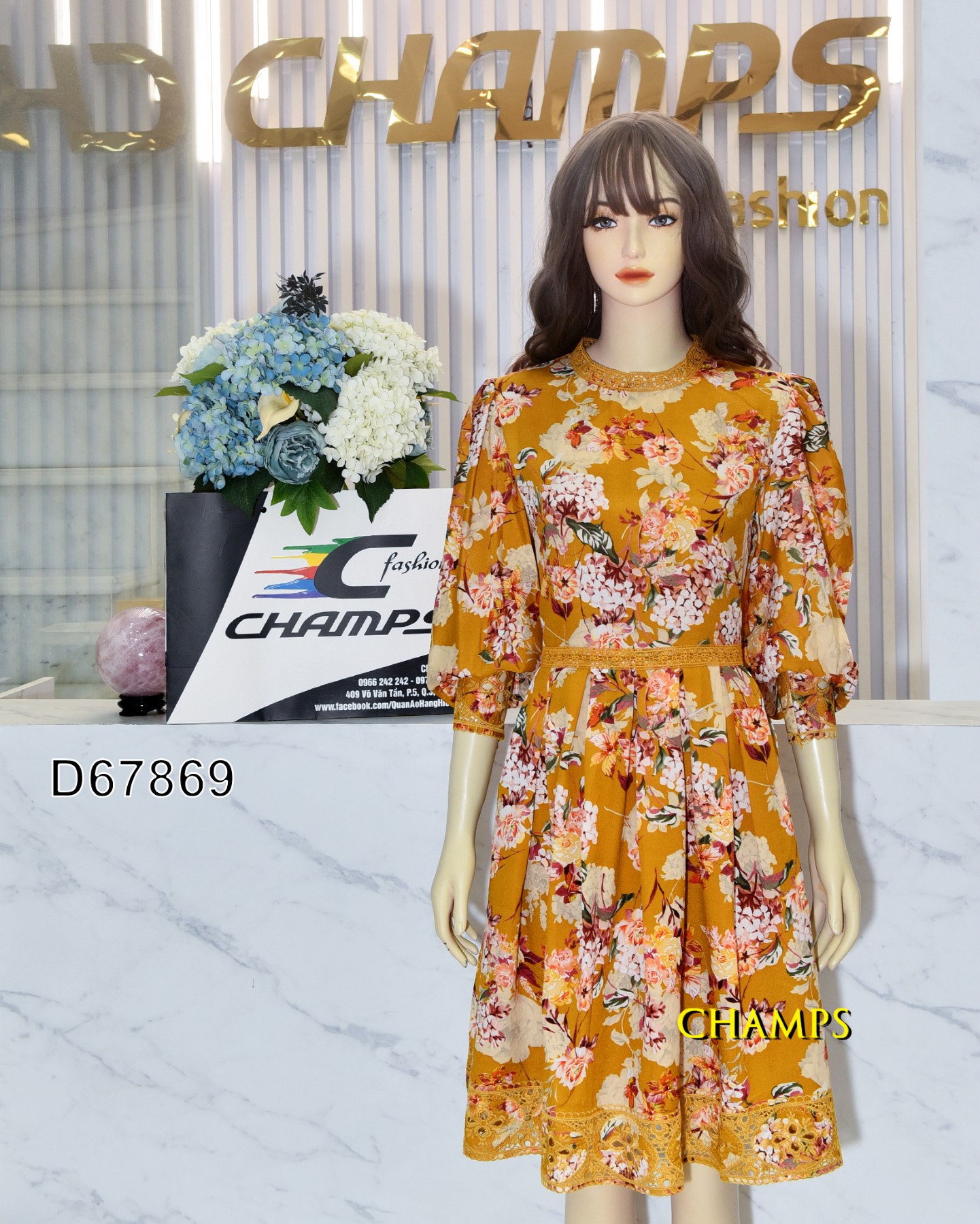 ĐẦM VÀNG DÀI BÔNG 67869