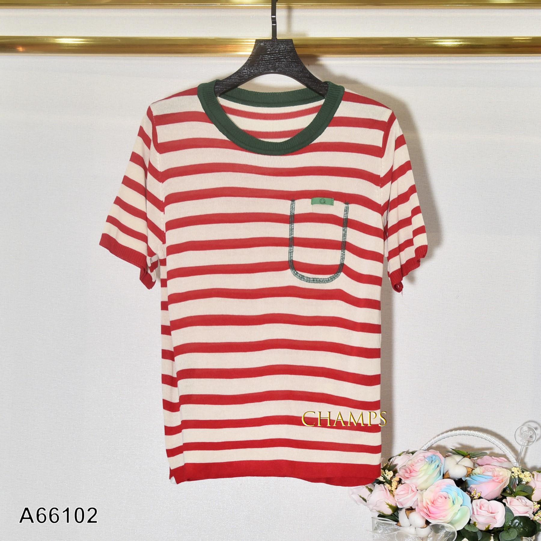 ÁO LEN KẺ ĐỎ 66102