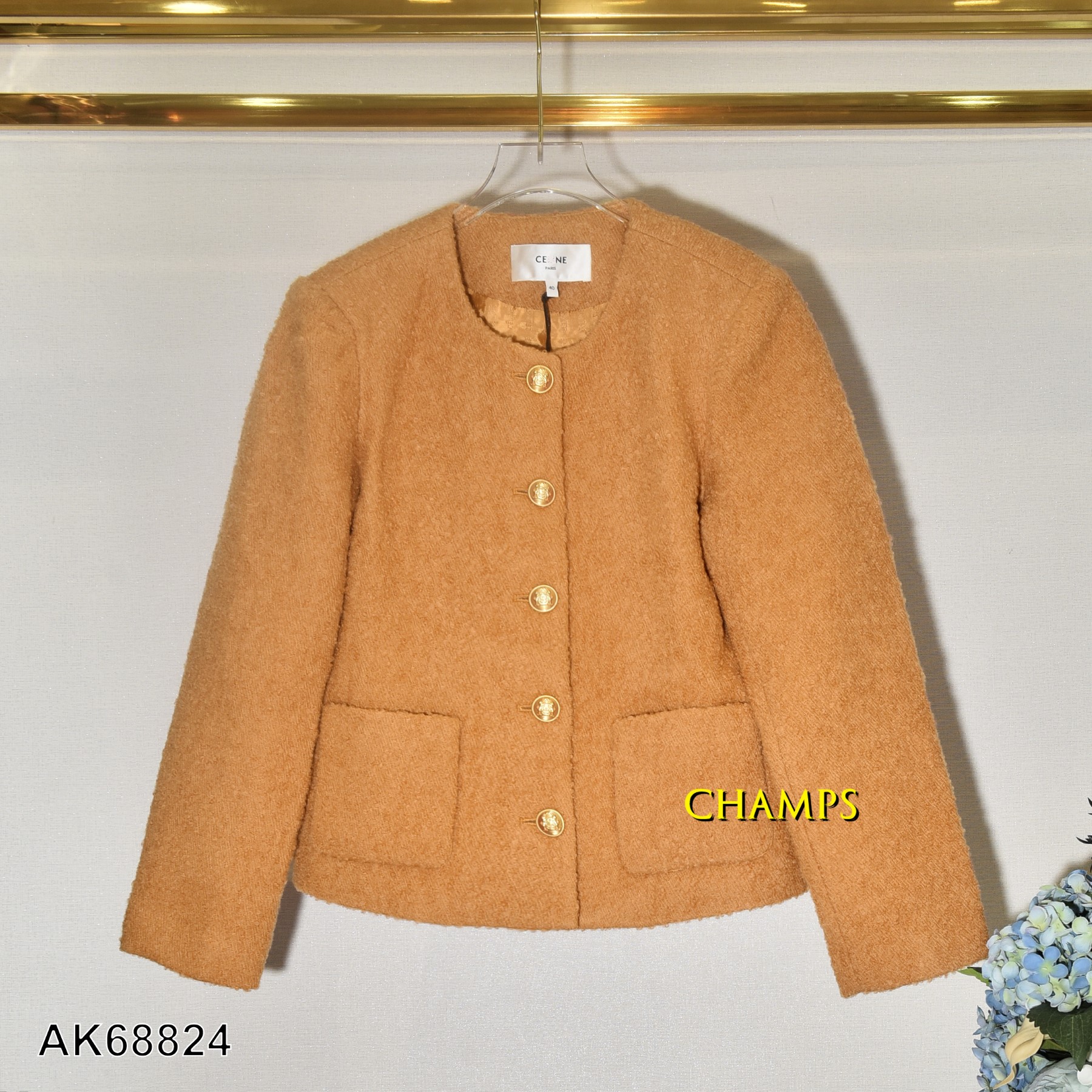 ÁO KHÓAC DẠ CELINE CAM 68824