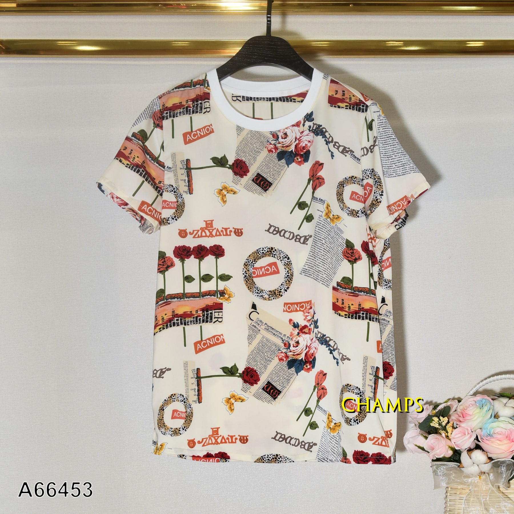 ÁO LỤA KEM HÌNH 66453