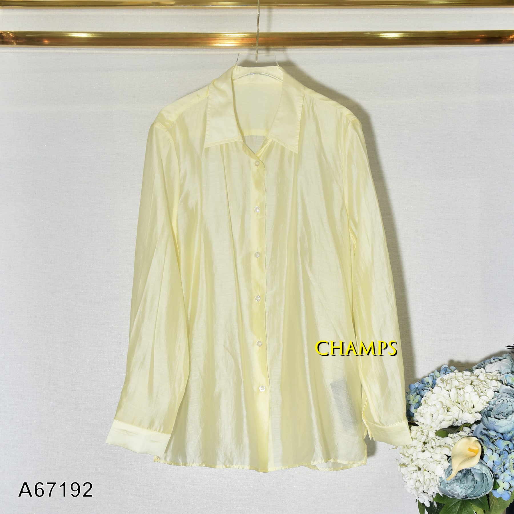 ÁO SƠ MI VÀNG TƠ TAY DÀI 67192