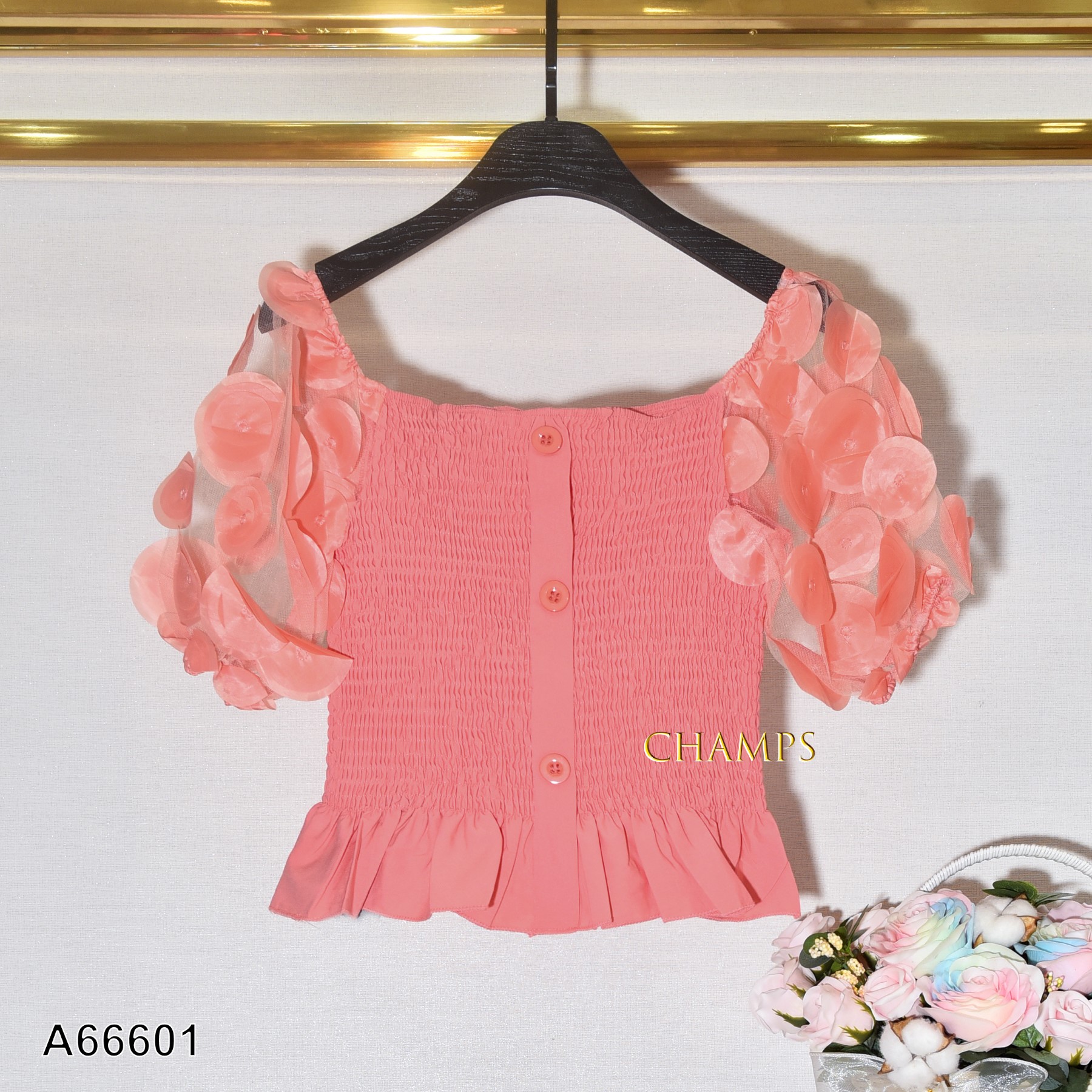 ÁO CAM VAI TRỄ 66601