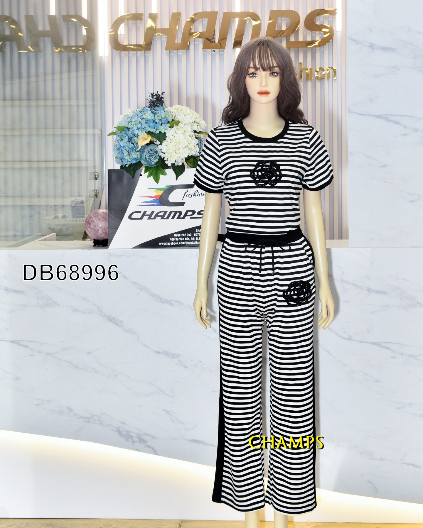 BỘ THUN KẺ CƯỜM CHANEL 68996