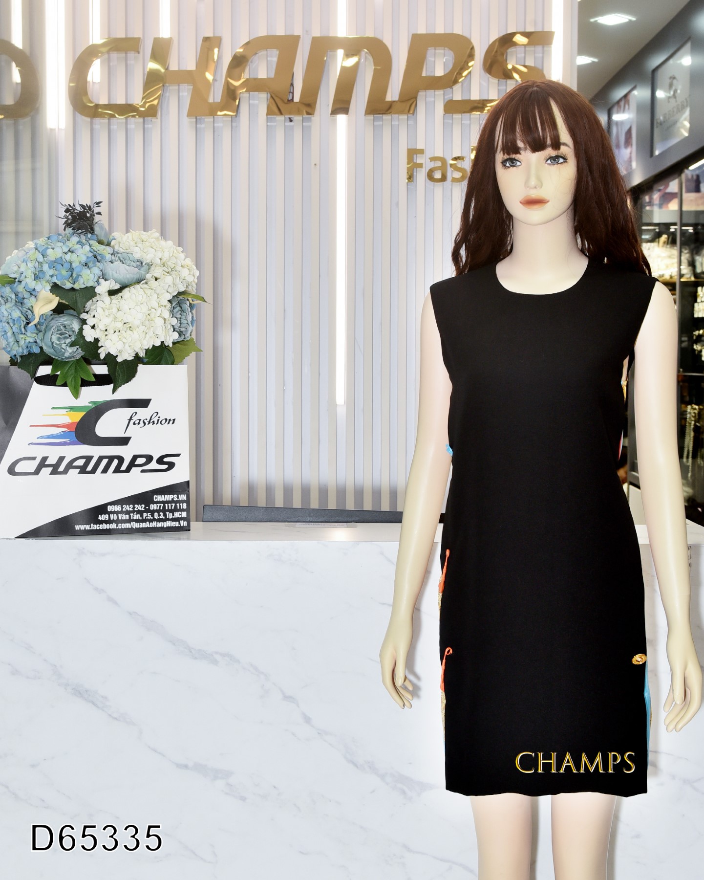 ĐẦM ĐEN VESACRE KHUY PHA LỤA 65335