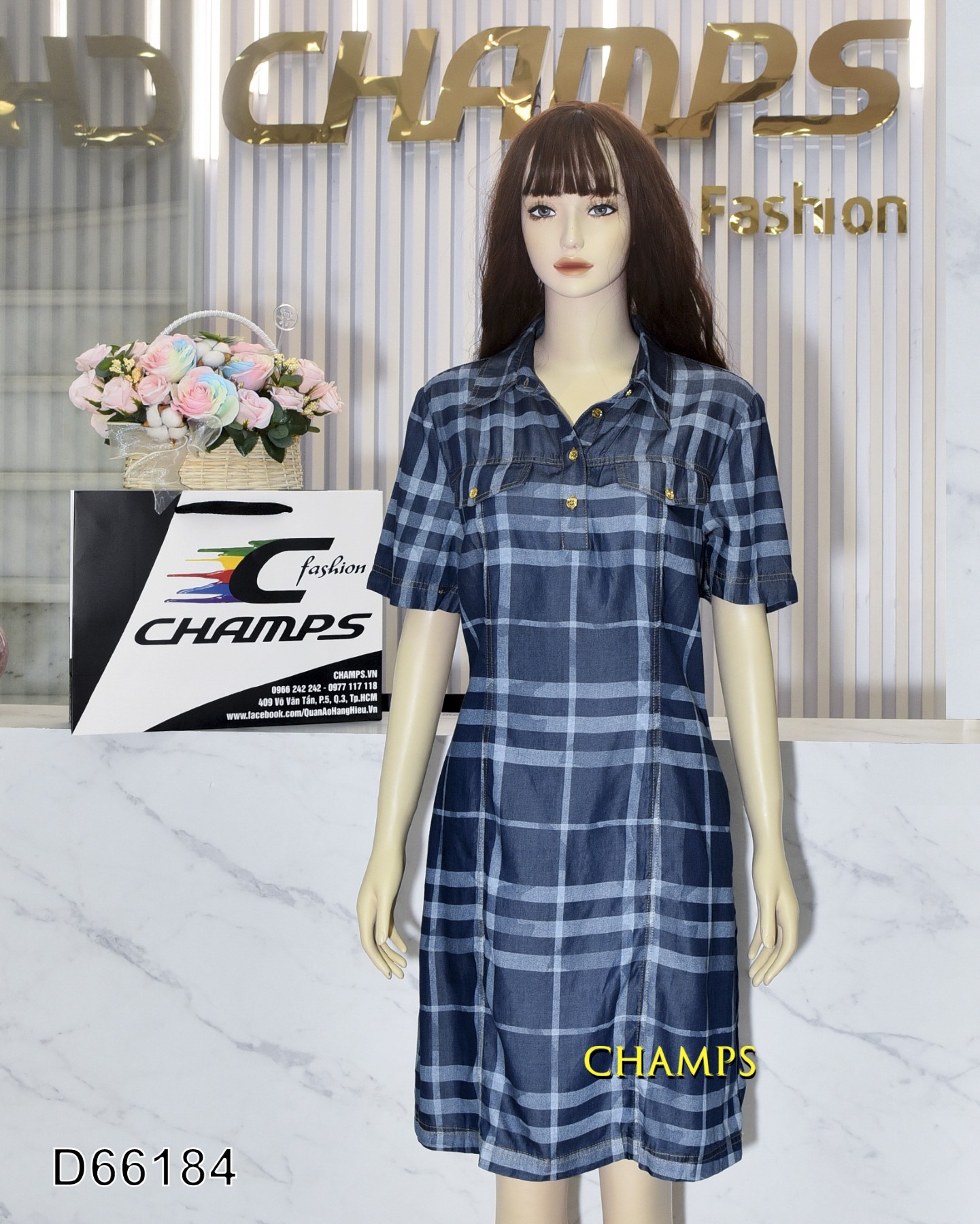 ĐẦM JEAN XANH MỀM 66184