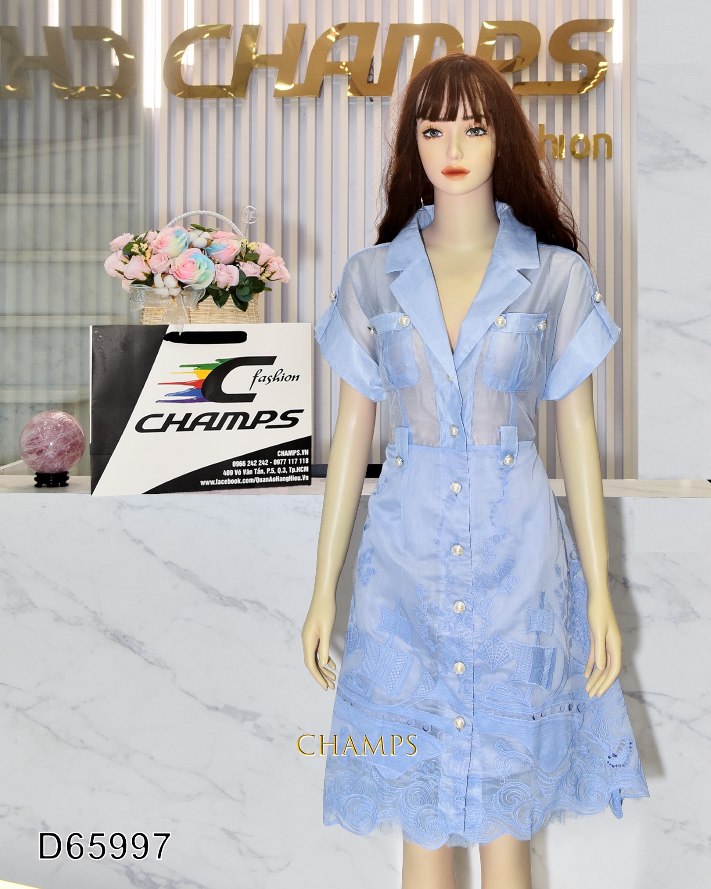 ĐẦM XANH TƠ +LÓT +CHÂN LÓT 65997