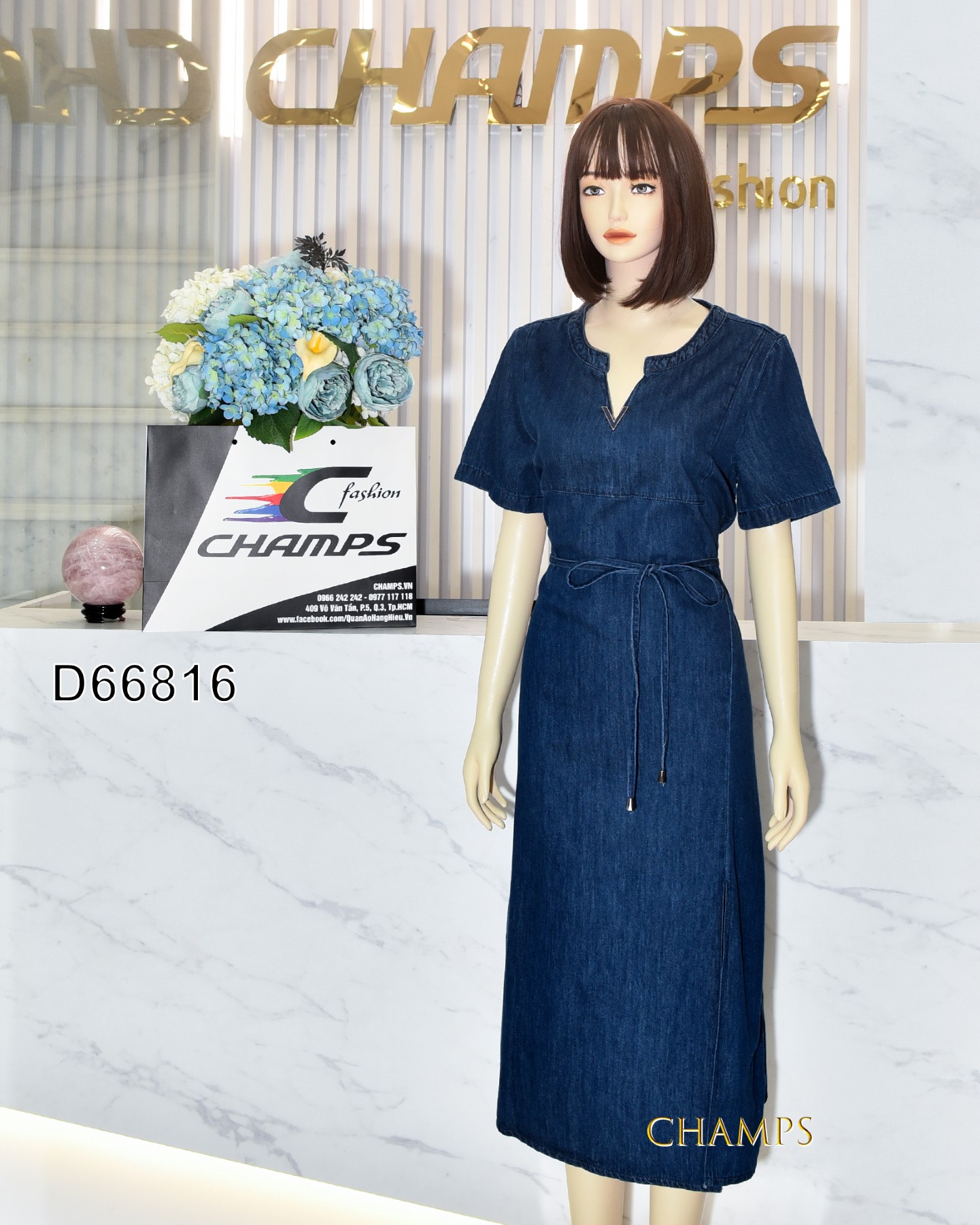 ĐẦM JEAN MỀM DÀNG SUÔN +DN 66816