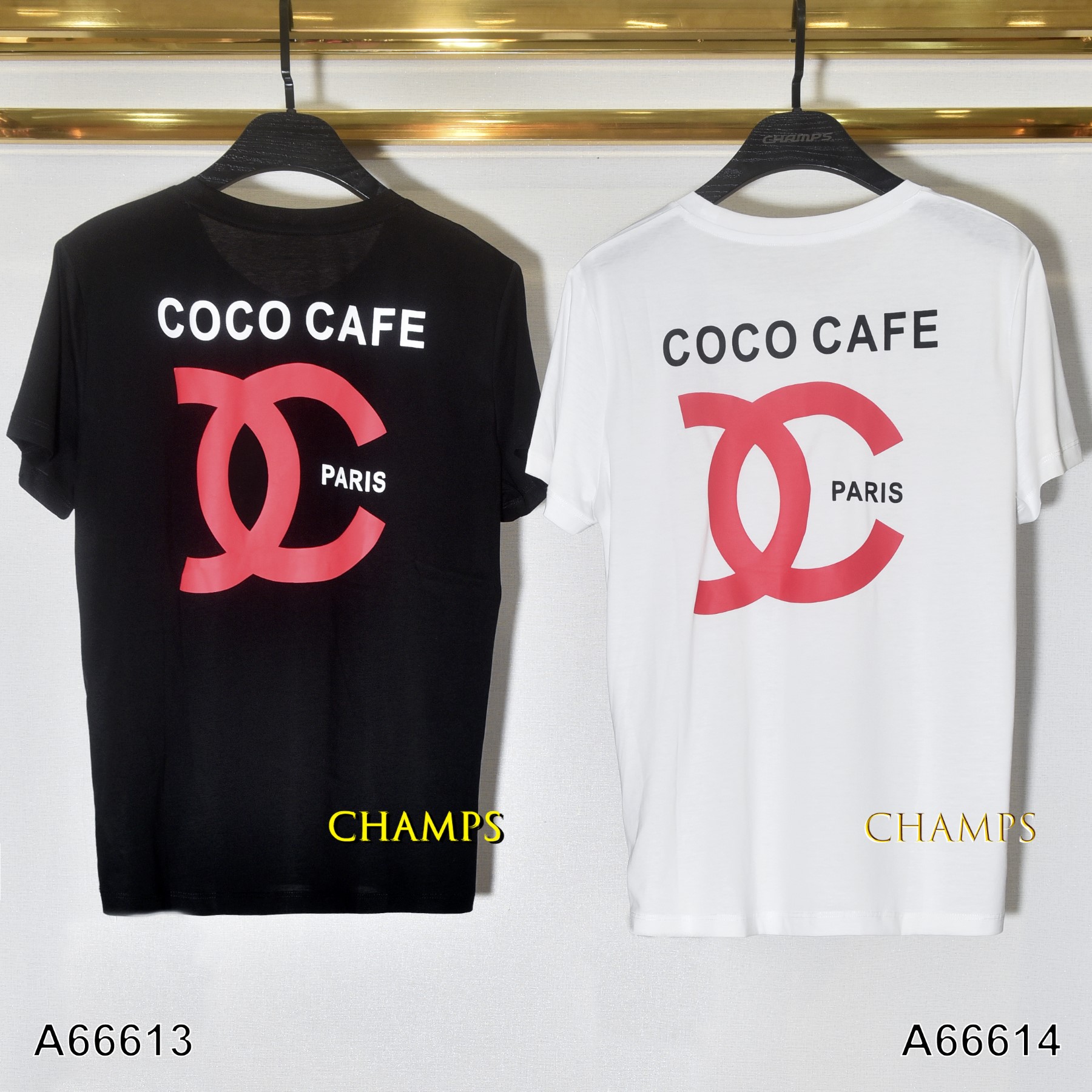 ÁO THUN ĐEN CHANEL ĐỎ 66613