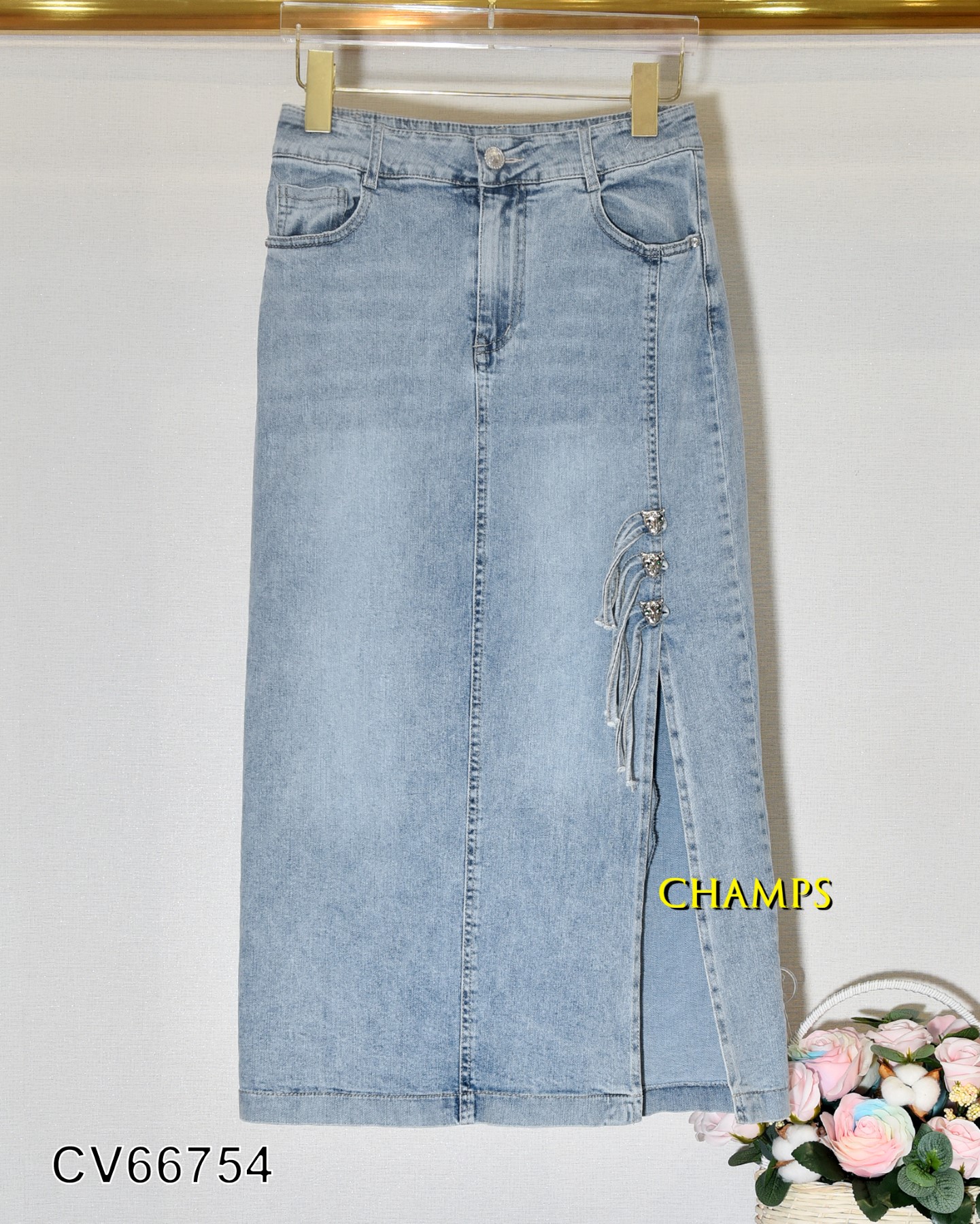 CHÂN VÁY JEAN XANH DÀI 66754