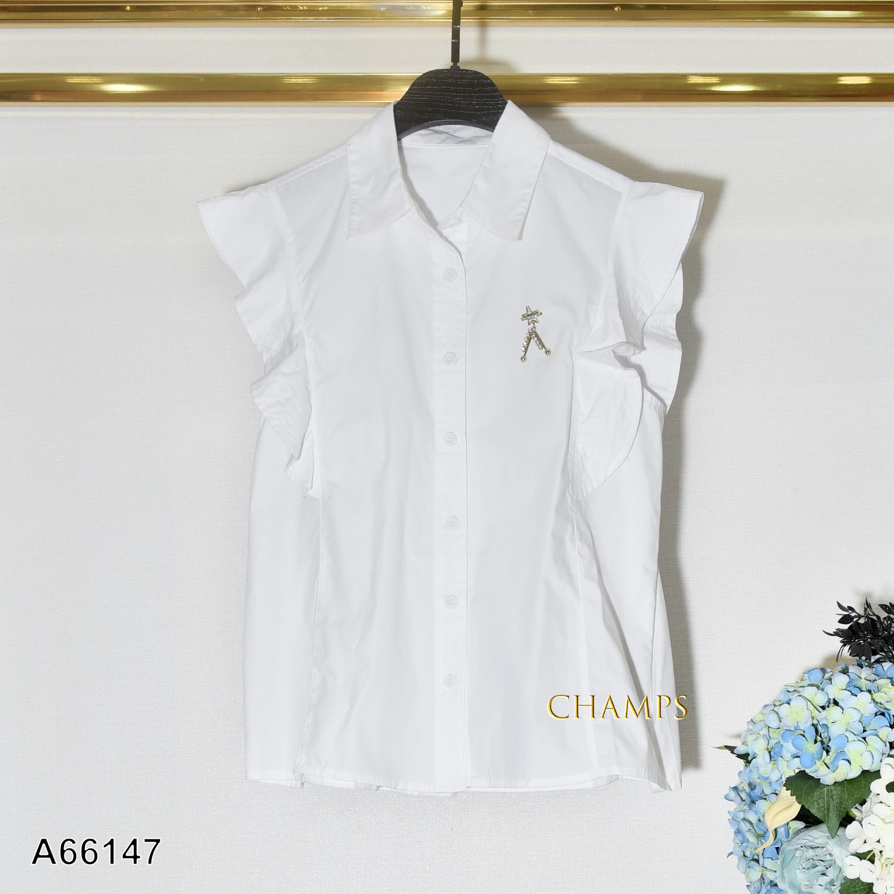 ÁO XÔ TRẮNG +CÀI 66147