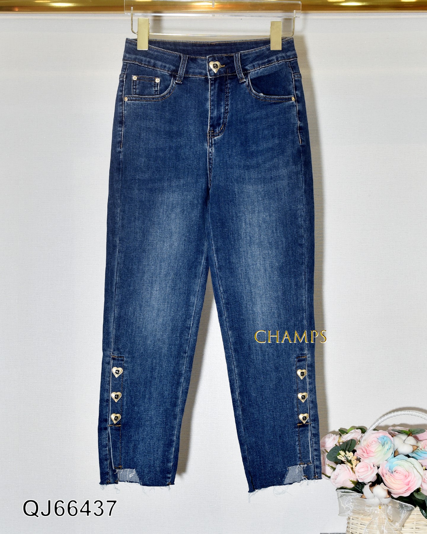 QUẦN JEAN XANH LAI TIM 66437