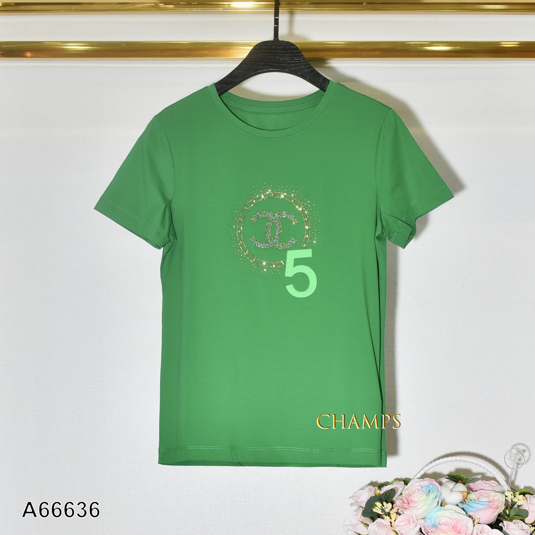 ÁO THUN XANH CHANEL 5 MÃ 66636