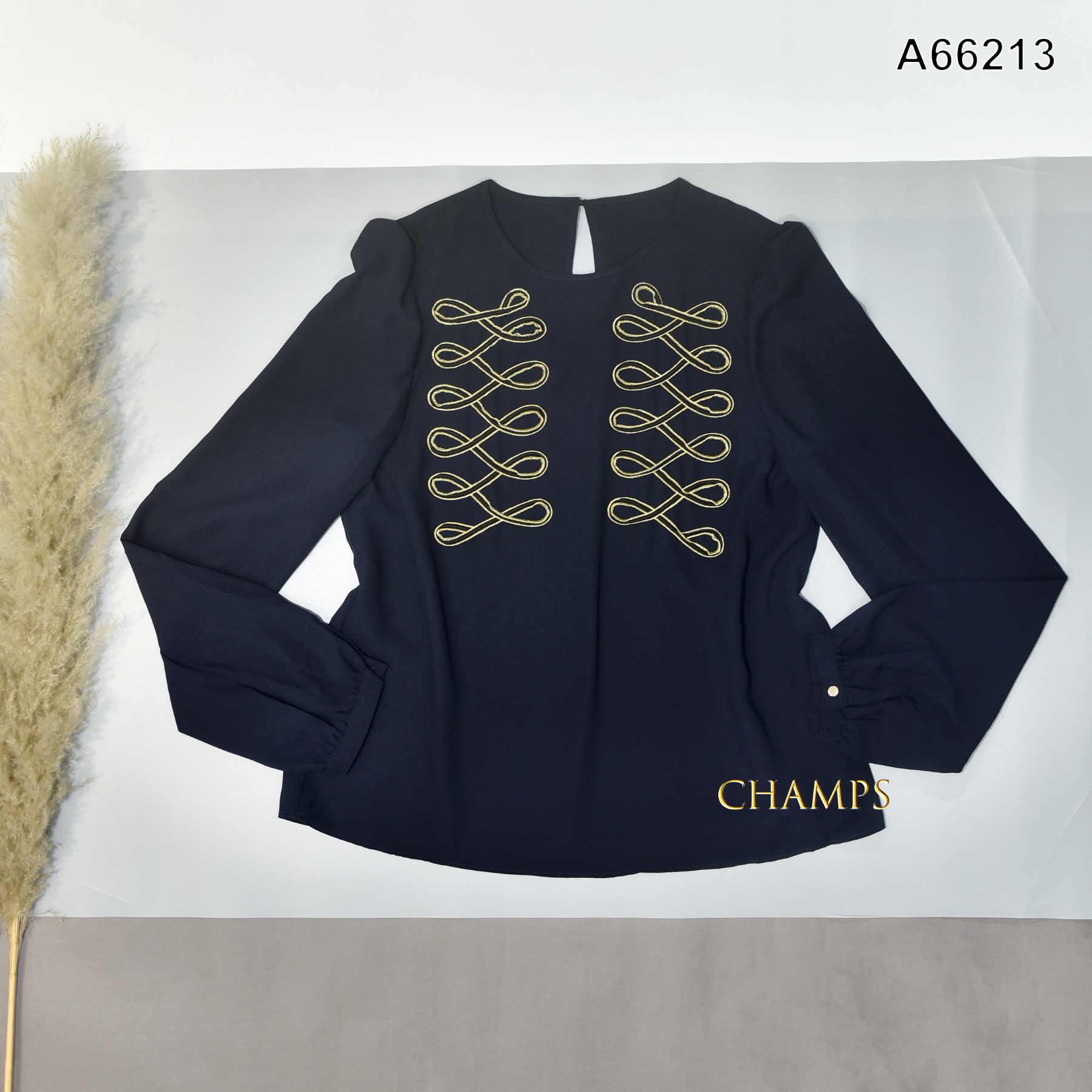 ÁO XANH ĐEN HOA VĂN 66213