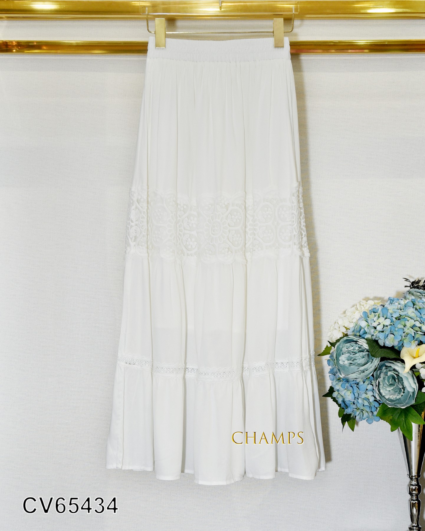 CHÂN VÁY TRẮNG REN 65434