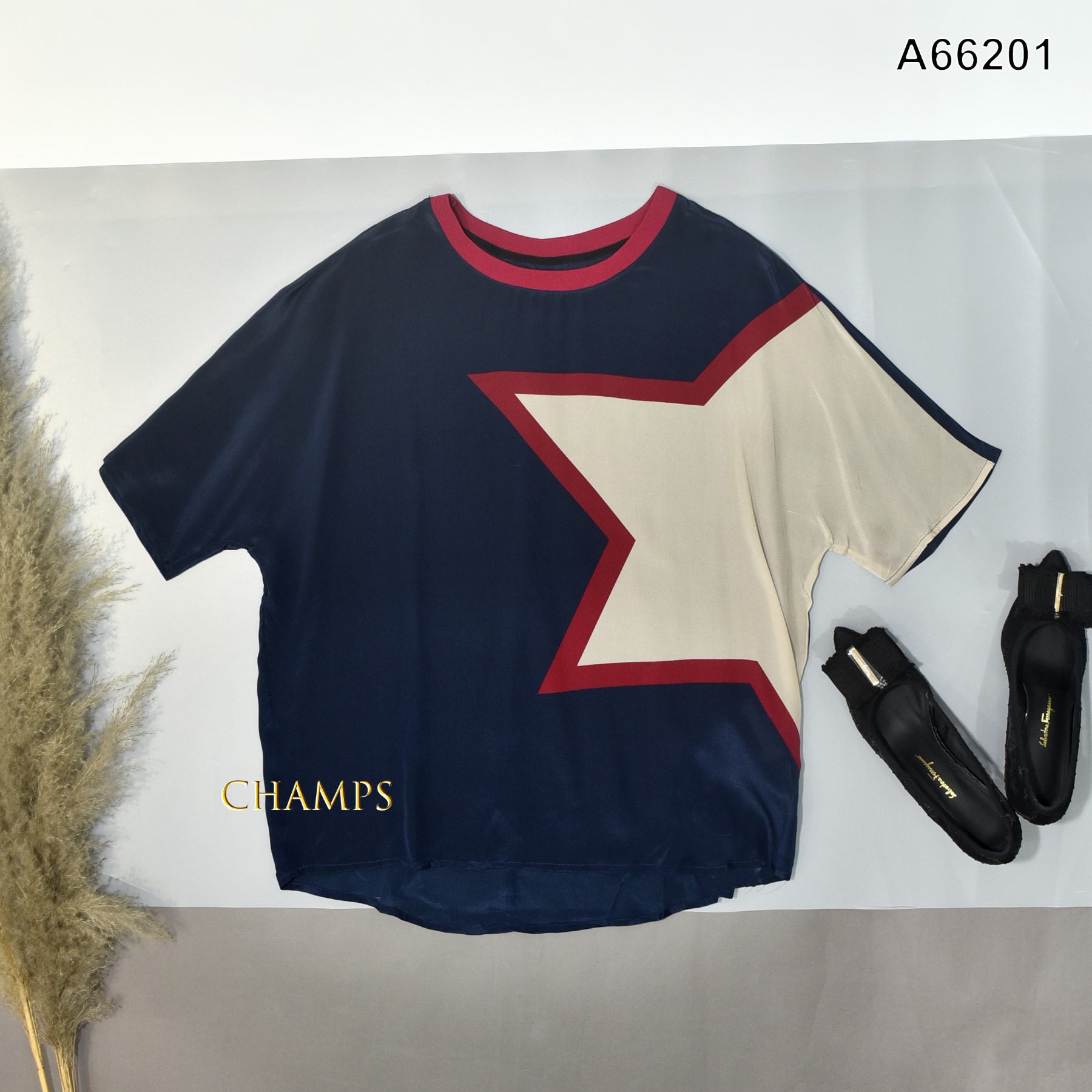 ÁO LỤA XANH NGÔI SAO 66201