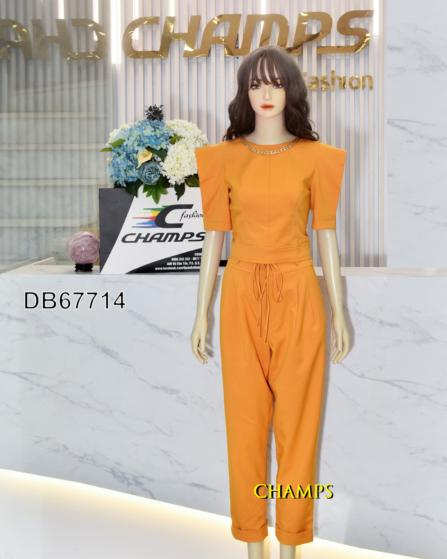BỘ VÀNG CHANEL +QUẦN DÀI 67714