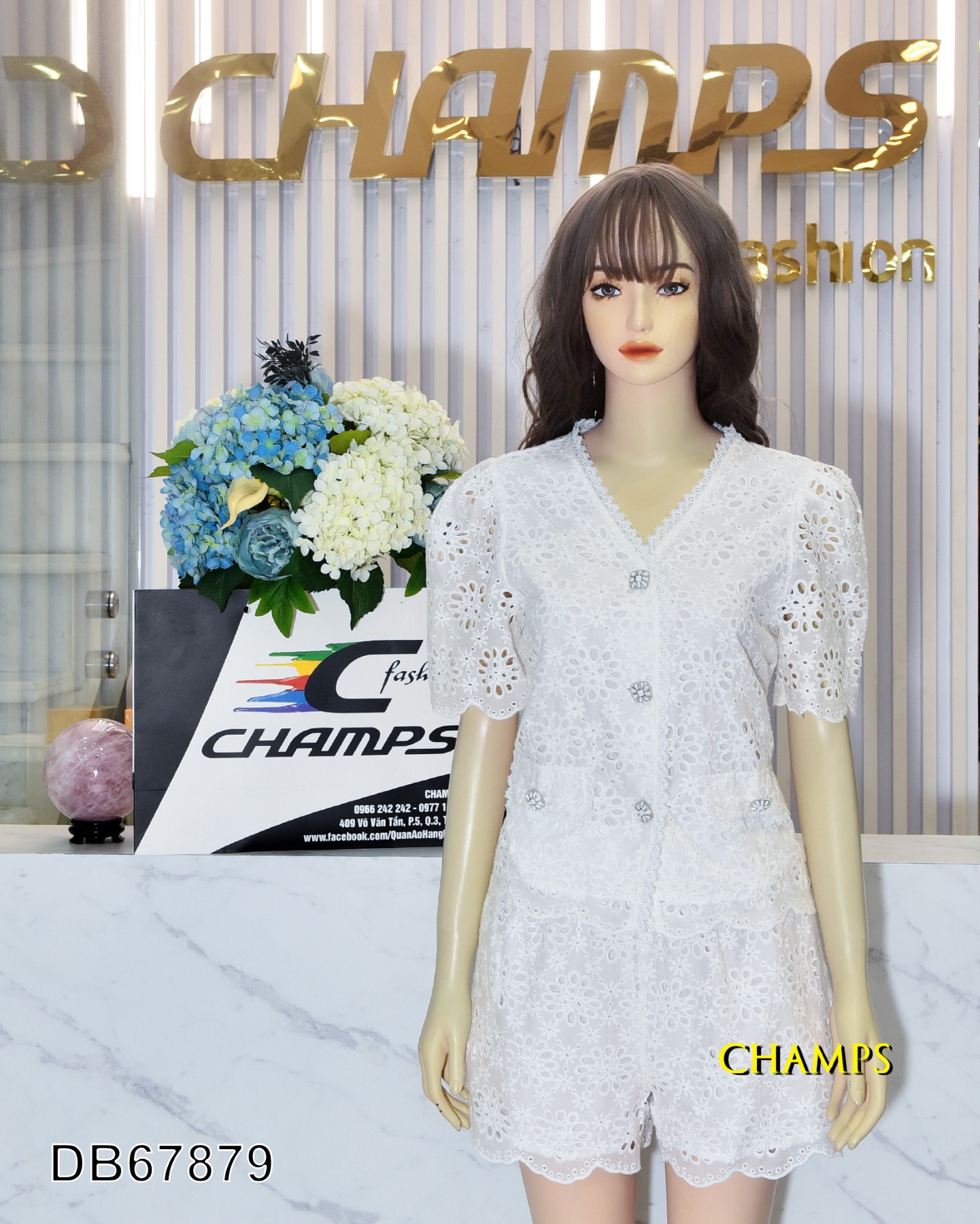 BỘ SHORT REN TRẮNG 67879