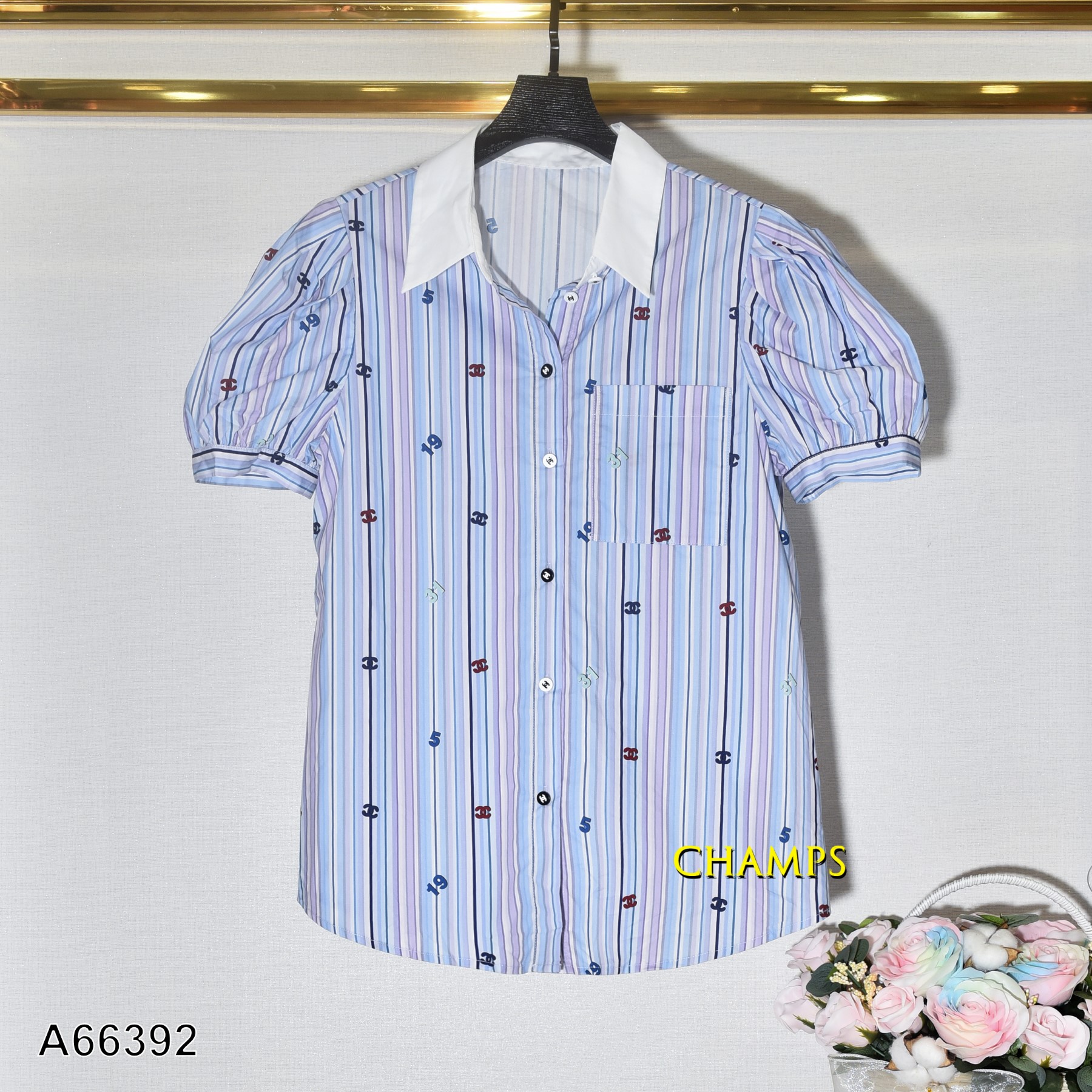 ÁO XANH KẺ CHANEL 66392