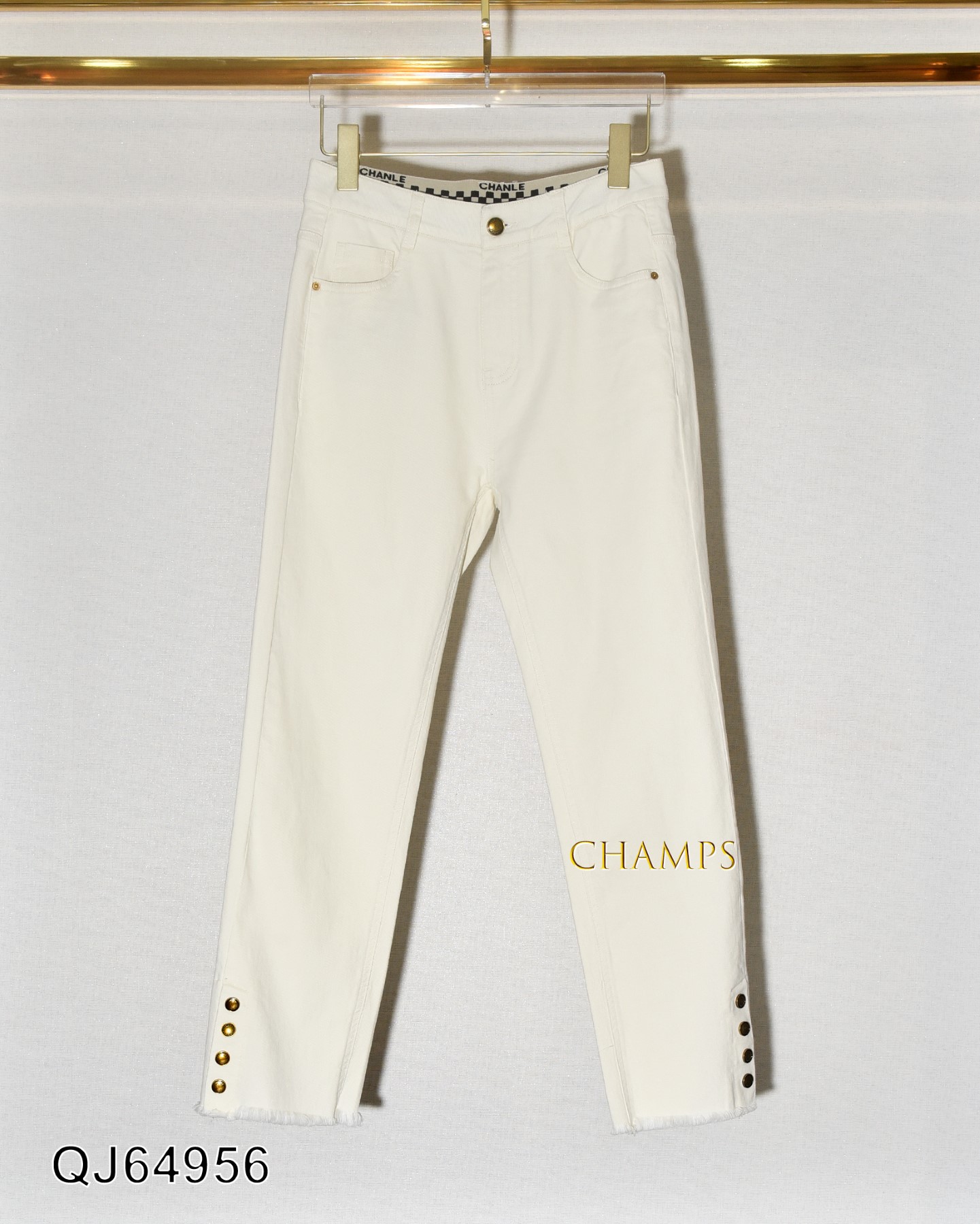 QUẦN JEAN TRẮNG KEM LAI 4 NÚT 64956