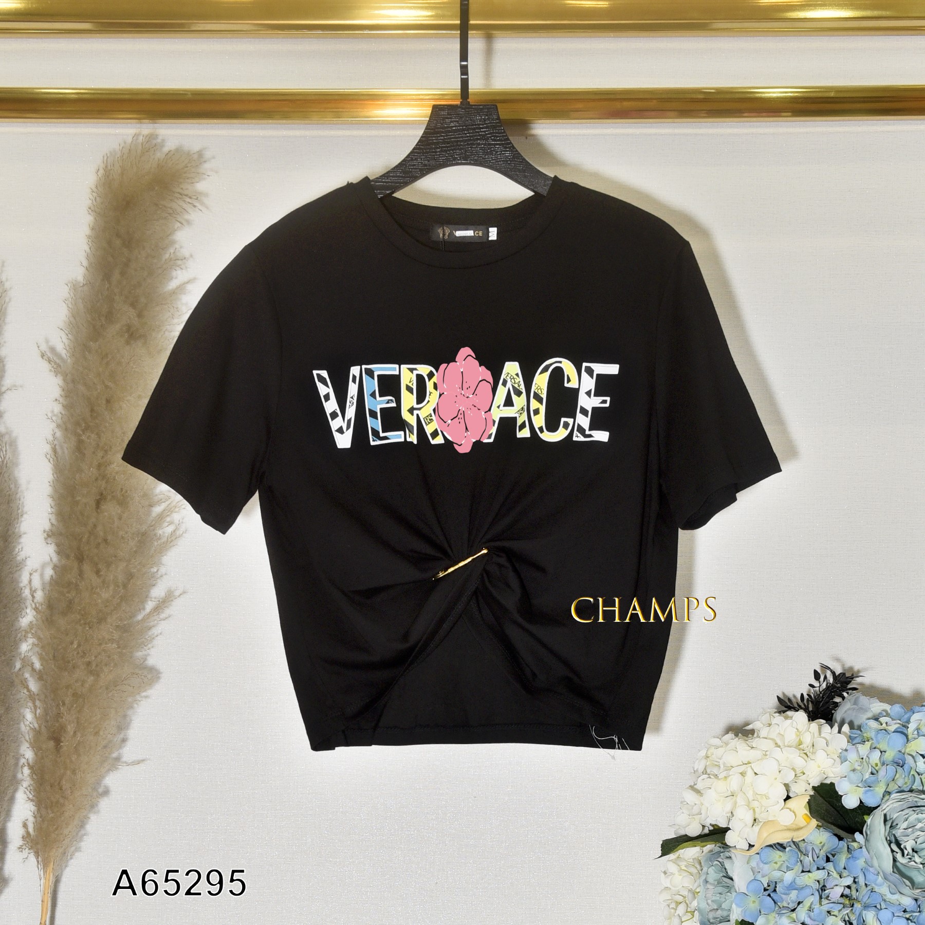 ÁO THUN ĐEN LỬNG VESACRE KHUY 65295